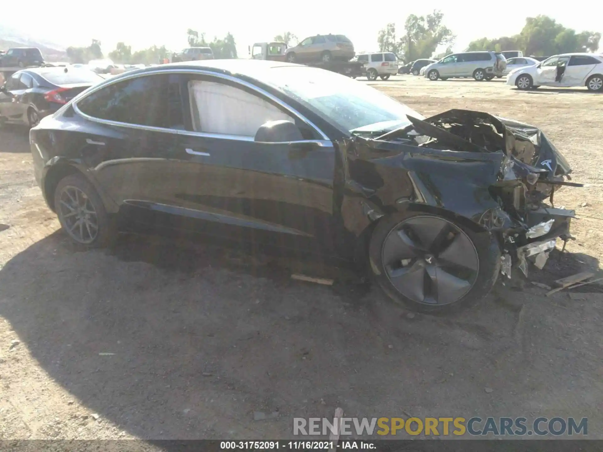 1 Photograph of a damaged car 5YJ3E1EA2KF410275 TESLA MODEL 3 2019