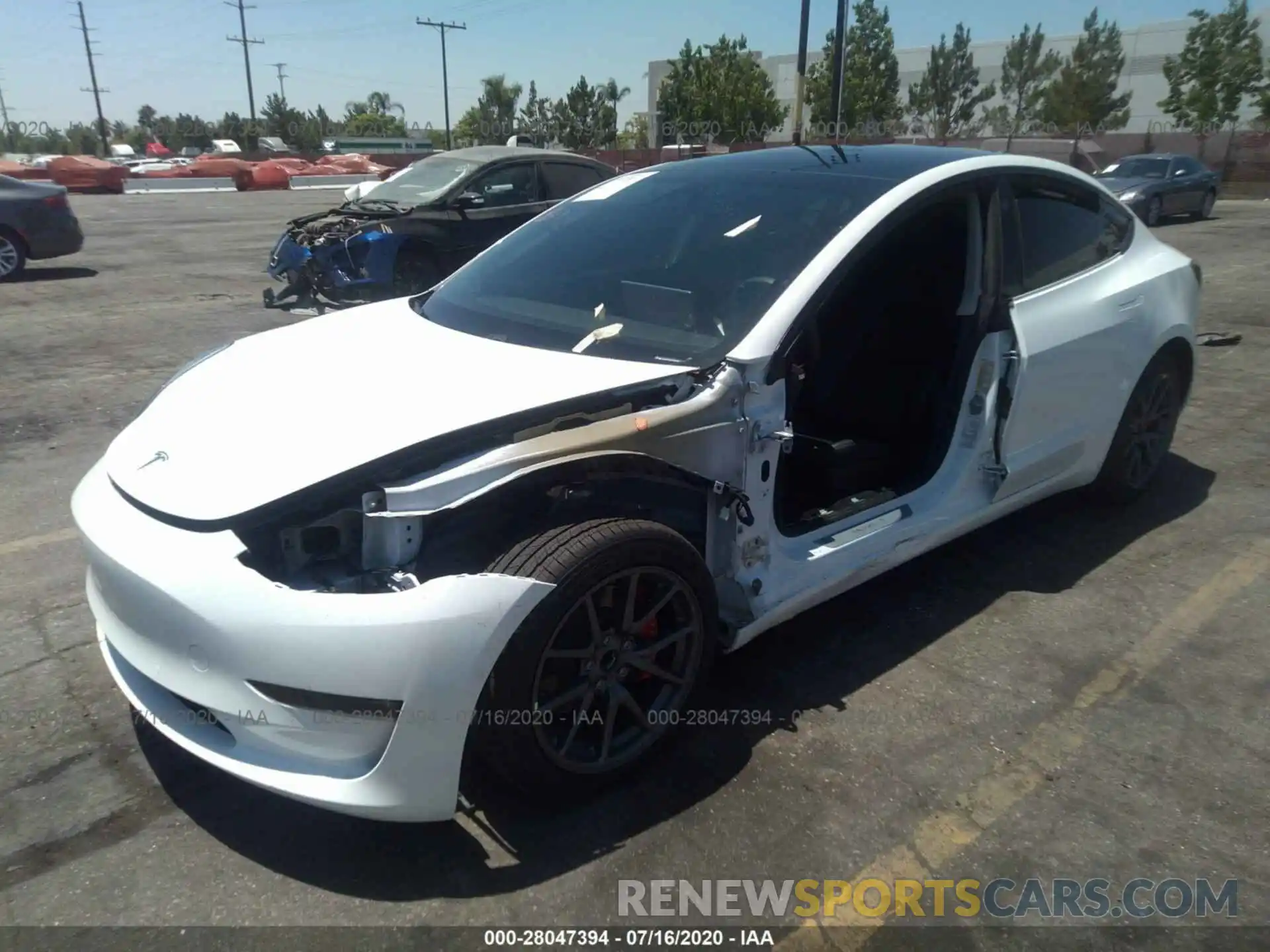 2 Photograph of a damaged car 5YJ3E1EA2KF419798 TESLA MODEL 3 2019