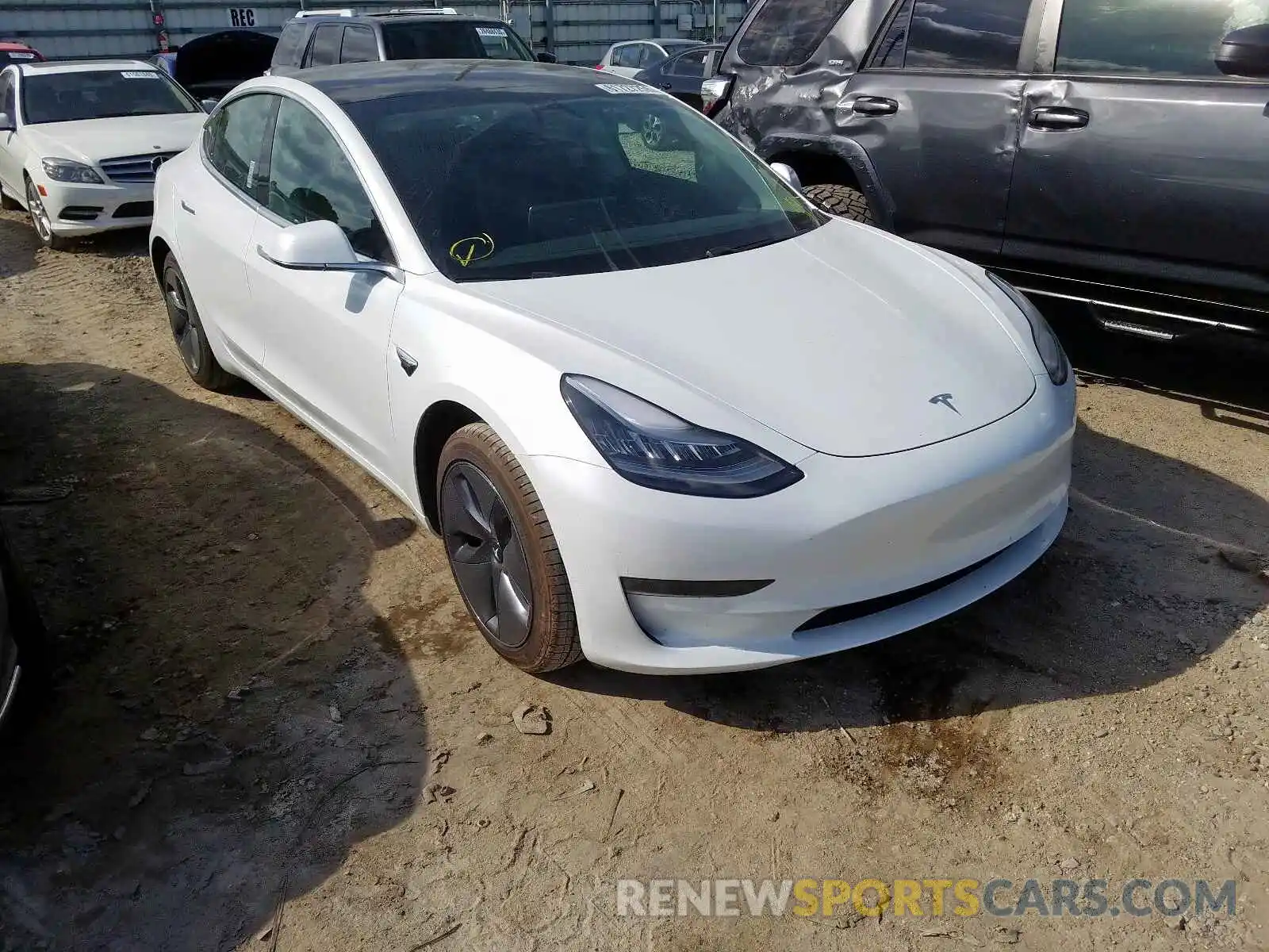 1 Photograph of a damaged car 5YJ3E1EA2KF430803 TESLA MODEL 3 2019