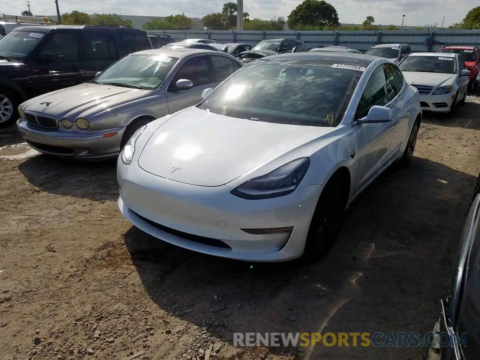 2 Photograph of a damaged car 5YJ3E1EA2KF430803 TESLA MODEL 3 2019