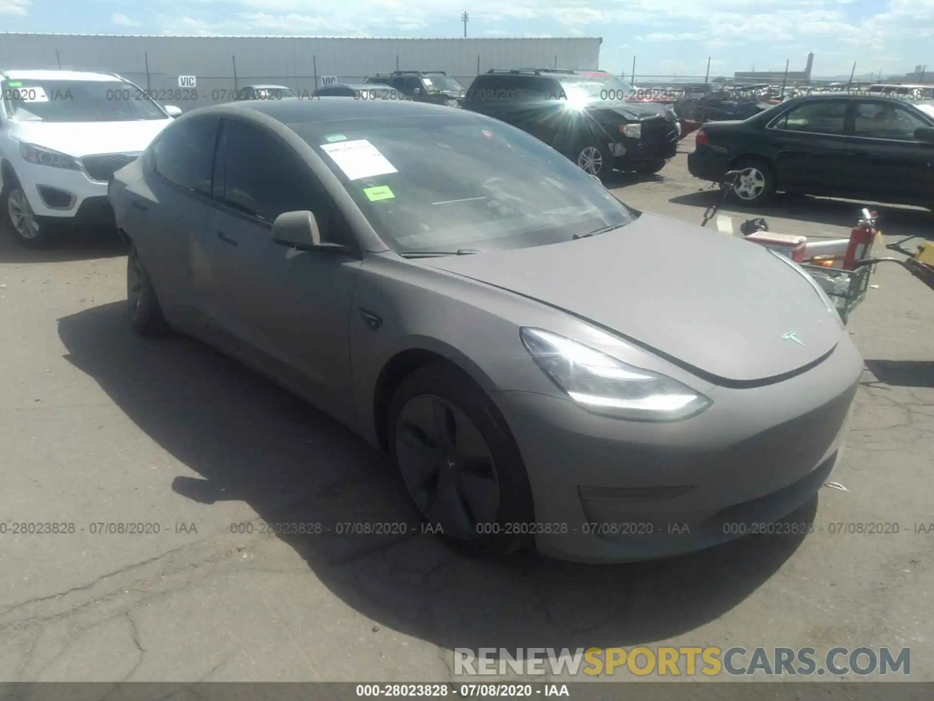 1 Photograph of a damaged car 5YJ3E1EA2KF434317 TESLA MODEL 3 2019