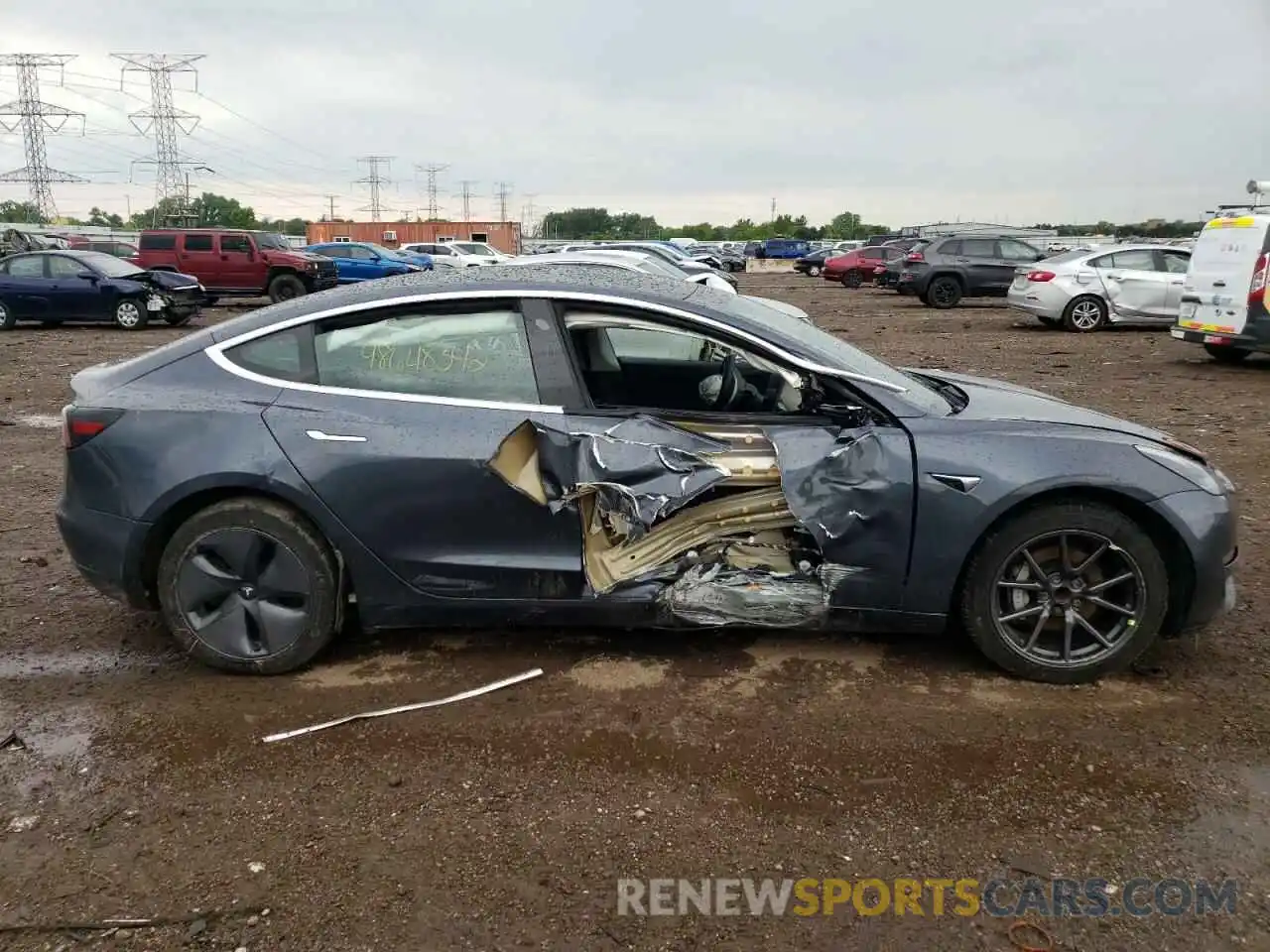 9 Photograph of a damaged car 5YJ3E1EA2KF435404 TESLA MODEL 3 2019