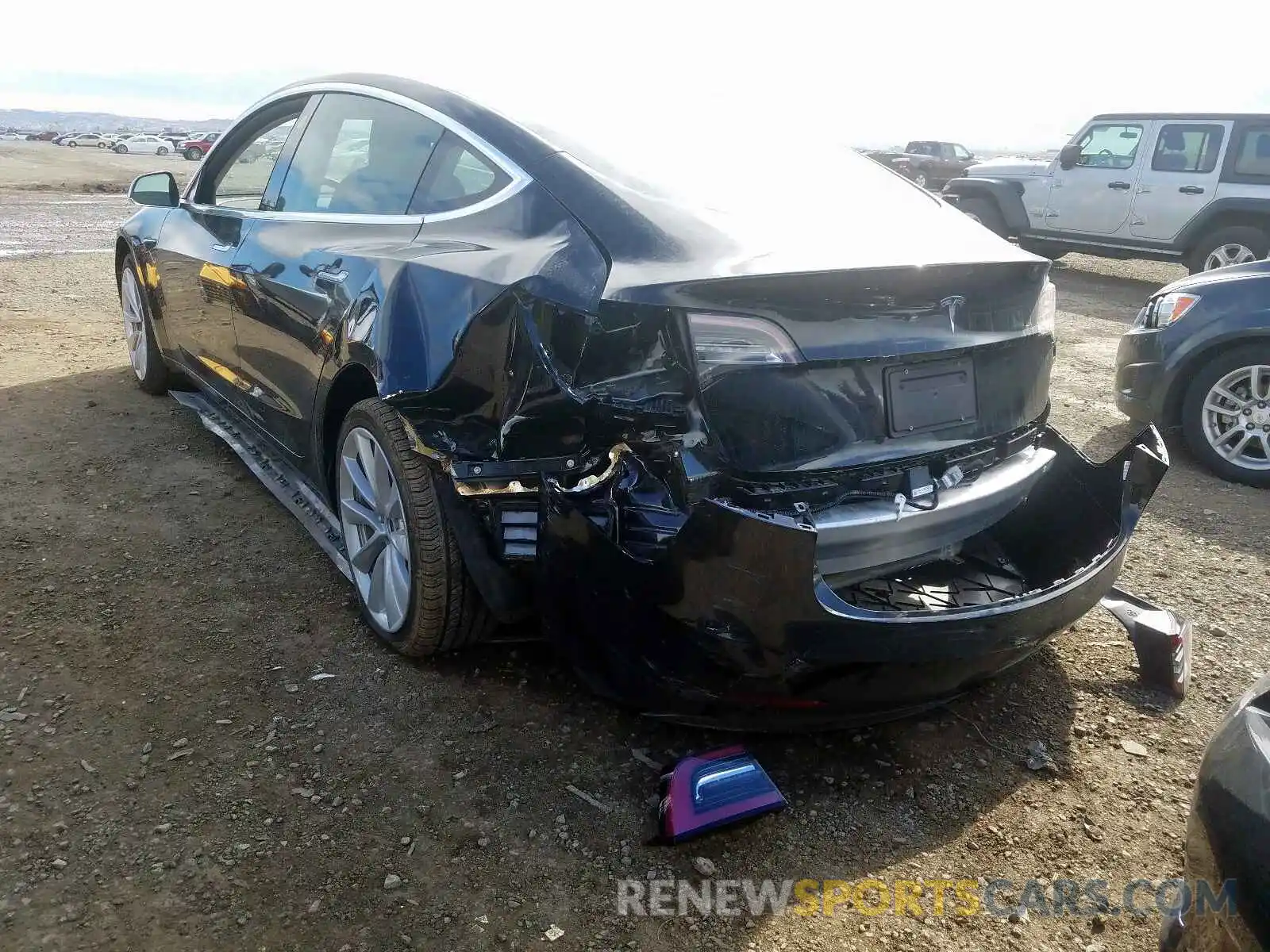 3 Photograph of a damaged car 5YJ3E1EA2KF447262 TESLA MODEL 3 2019