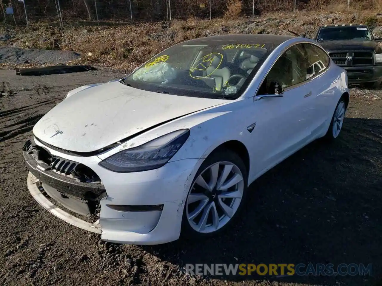 2 Фотография поврежденного автомобиля 5YJ3E1EA2KF472629 TESLA MODEL 3 2019