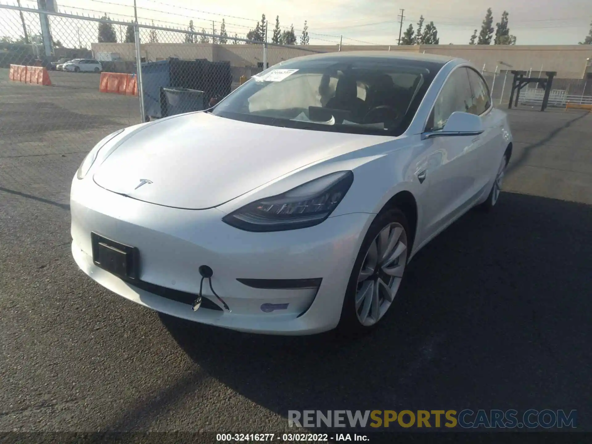 2 Photograph of a damaged car 5YJ3E1EA2KF476454 TESLA MODEL 3 2019