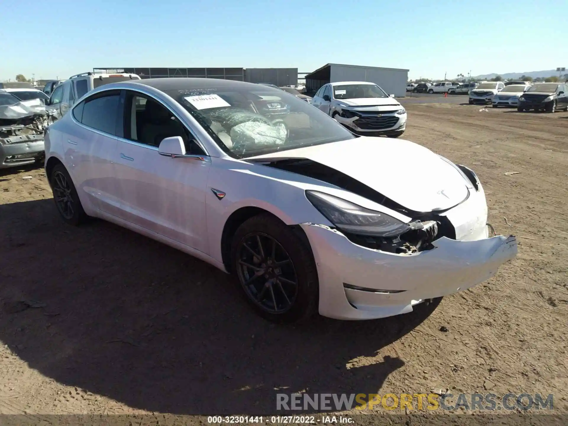 1 Photograph of a damaged car 5YJ3E1EA2KF482478 TESLA MODEL 3 2019