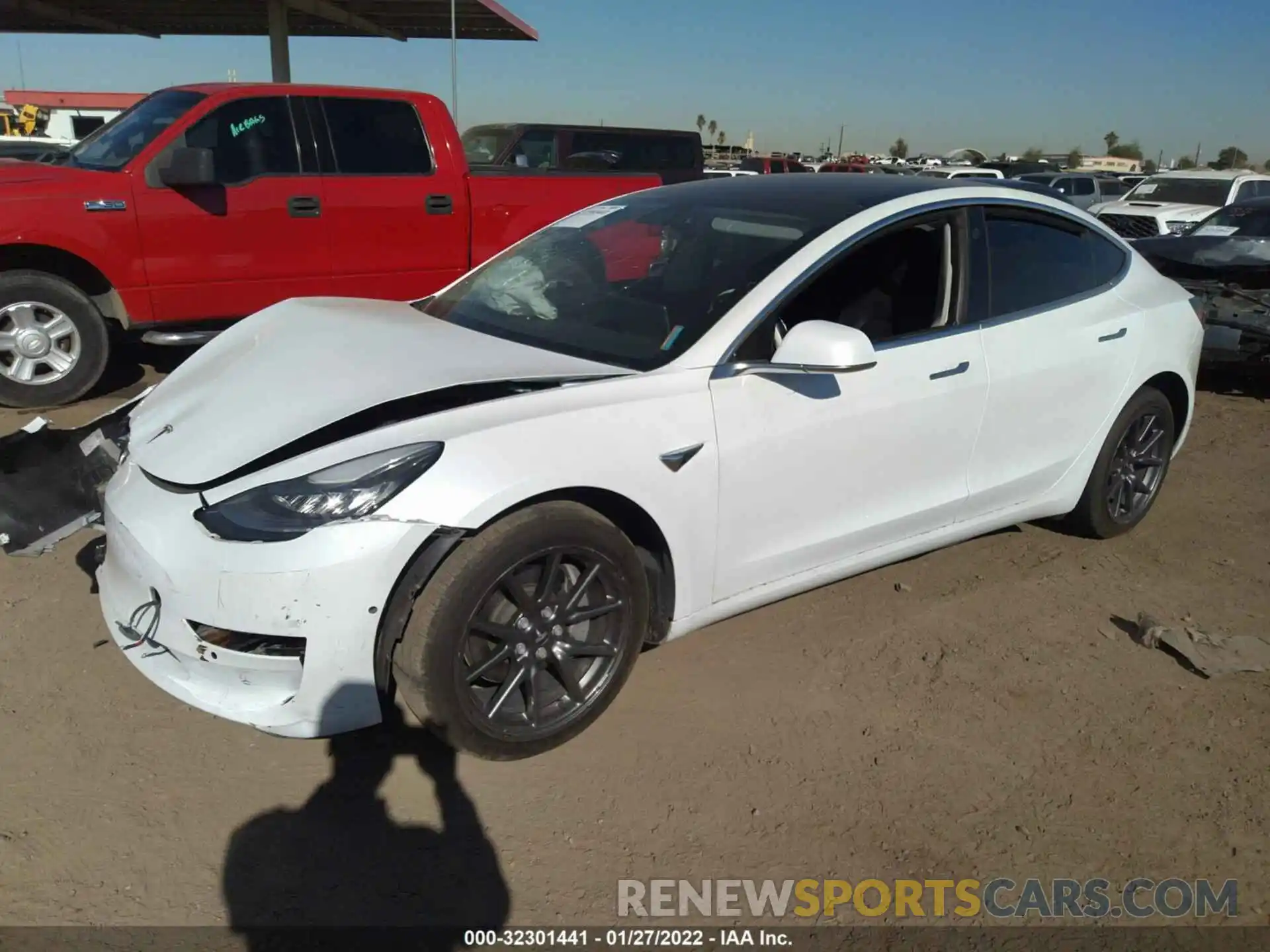 2 Photograph of a damaged car 5YJ3E1EA2KF482478 TESLA MODEL 3 2019