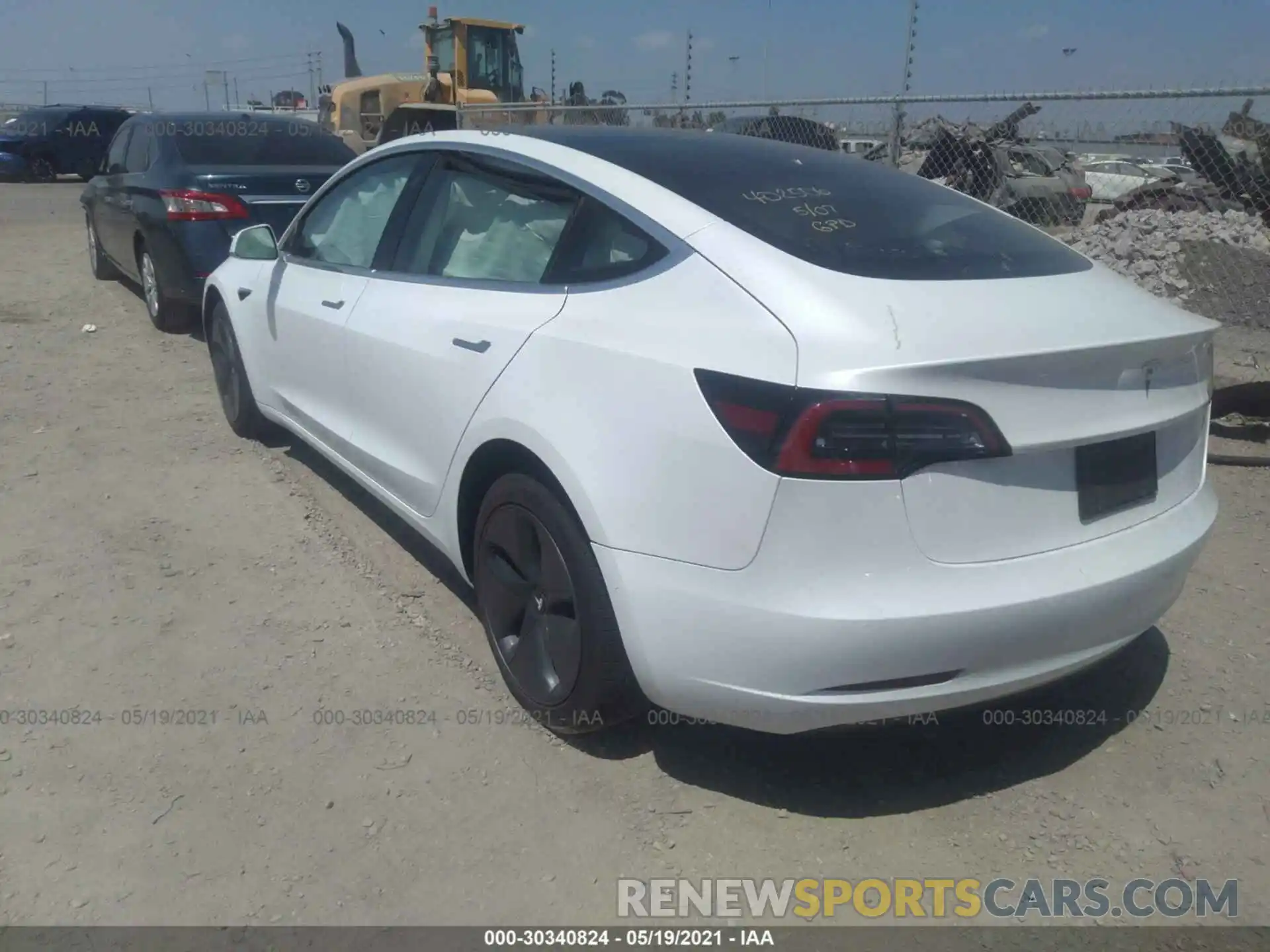 3 Photograph of a damaged car 5YJ3E1EA2KF482495 TESLA MODEL 3 2019