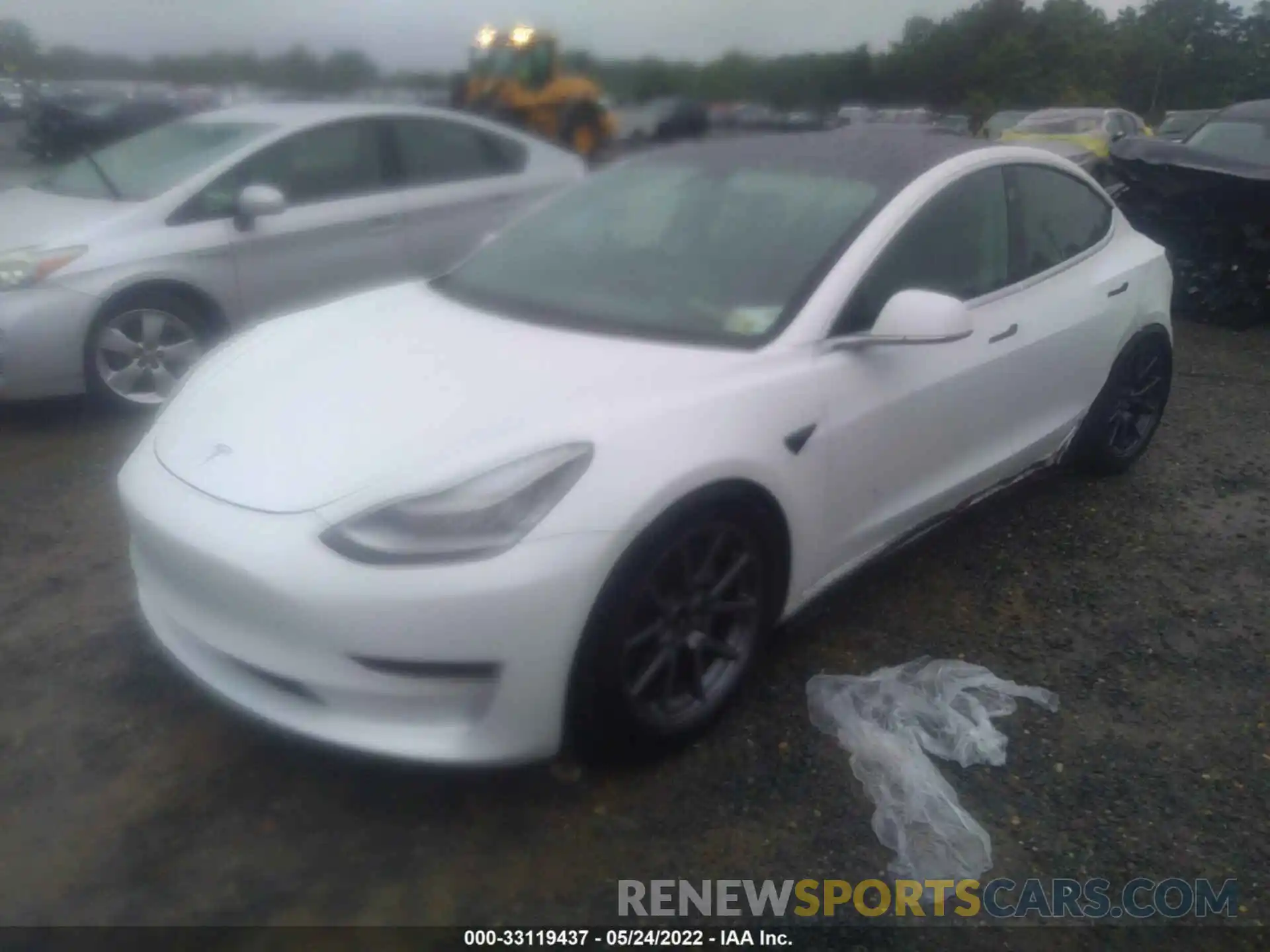 2 Photograph of a damaged car 5YJ3E1EA2KF483727 TESLA MODEL 3 2019