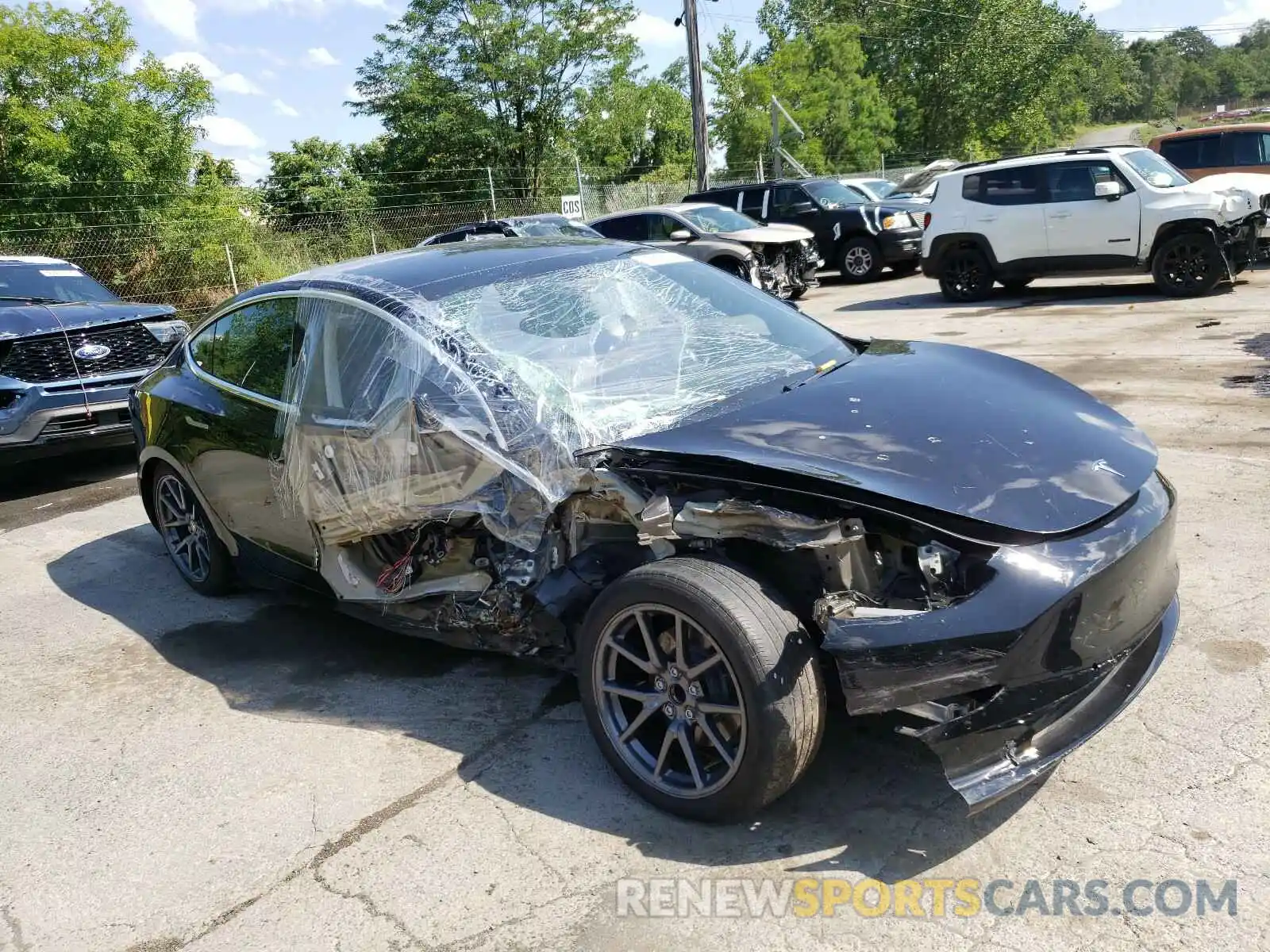 1 Photograph of a damaged car 5YJ3E1EA2KF484277 TESLA MODEL 3 2019