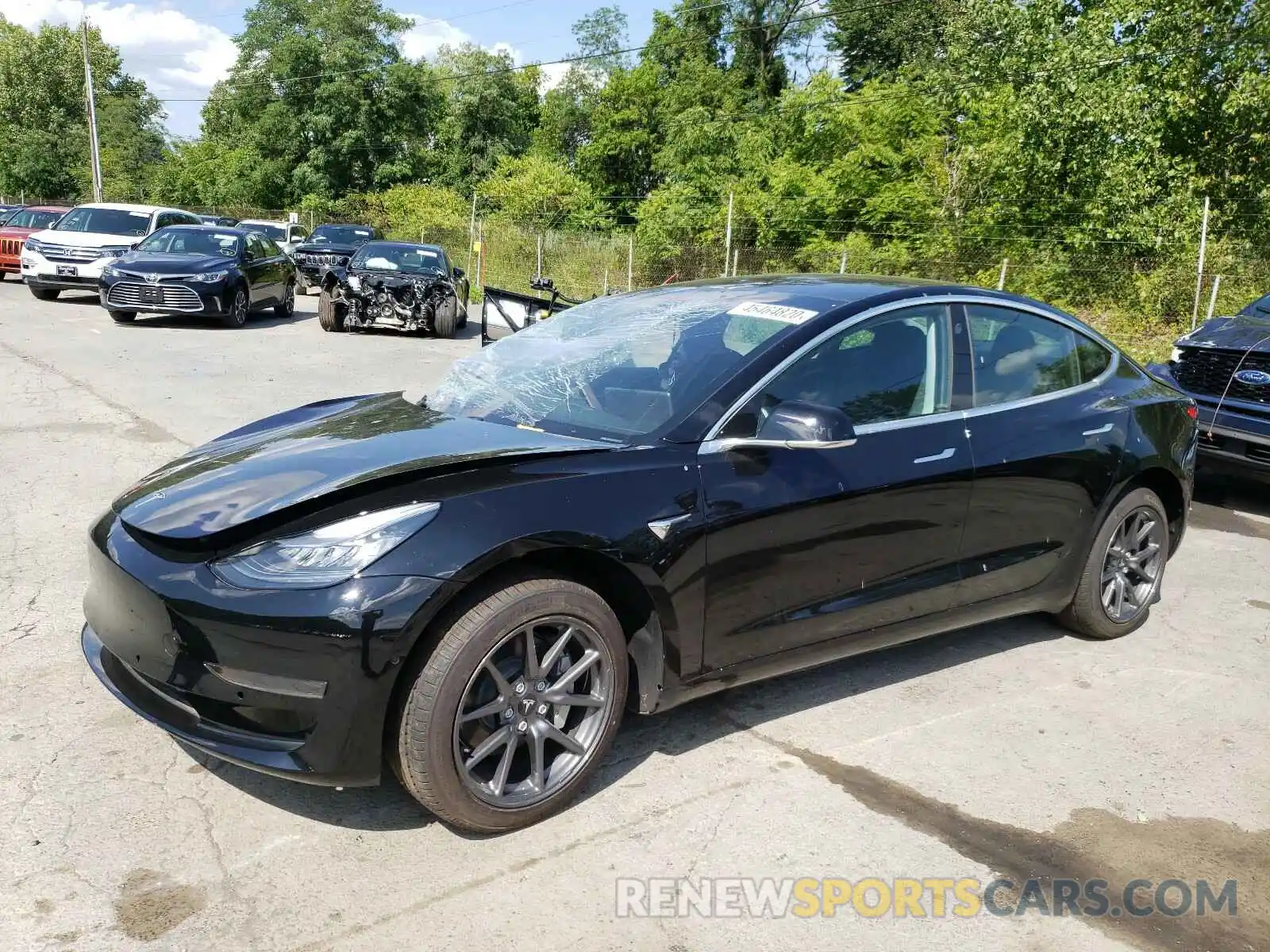 2 Photograph of a damaged car 5YJ3E1EA2KF484277 TESLA MODEL 3 2019