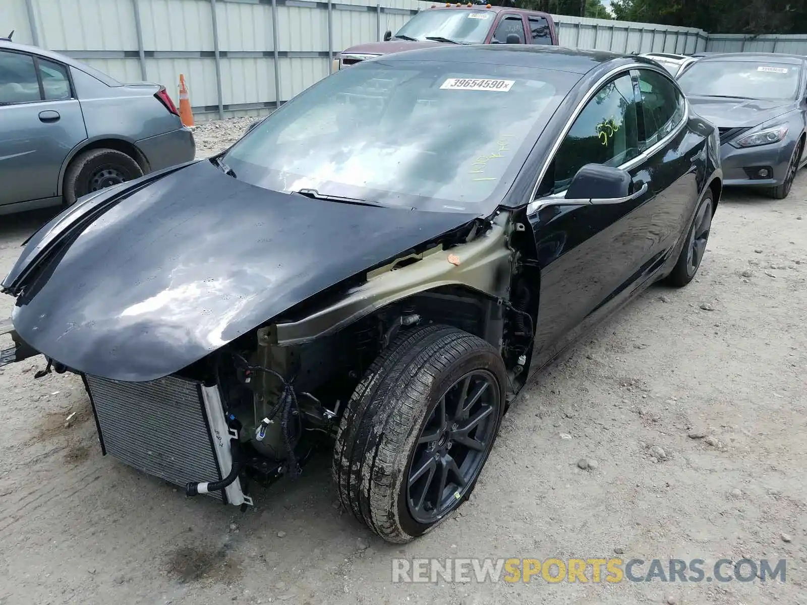 2 Photograph of a damaged car 5YJ3E1EA2KF484506 TESLA MODEL 3 2019