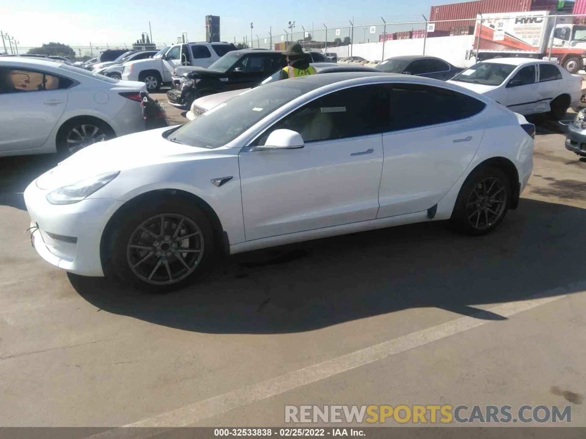 2 Photograph of a damaged car 5YJ3E1EA2KF485817 TESLA MODEL 3 2019