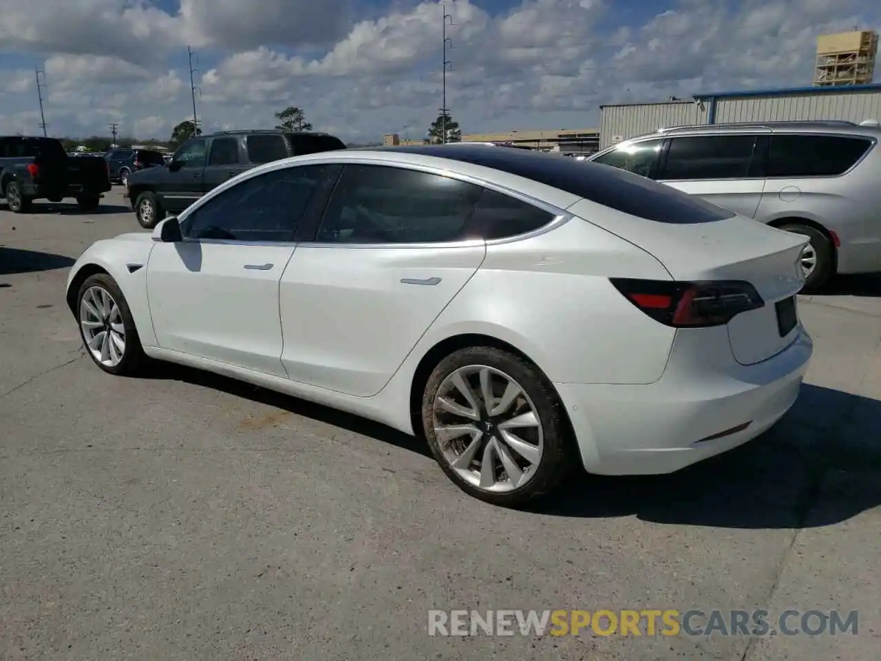 2 Photograph of a damaged car 5YJ3E1EA2KF486904 TESLA MODEL 3 2019