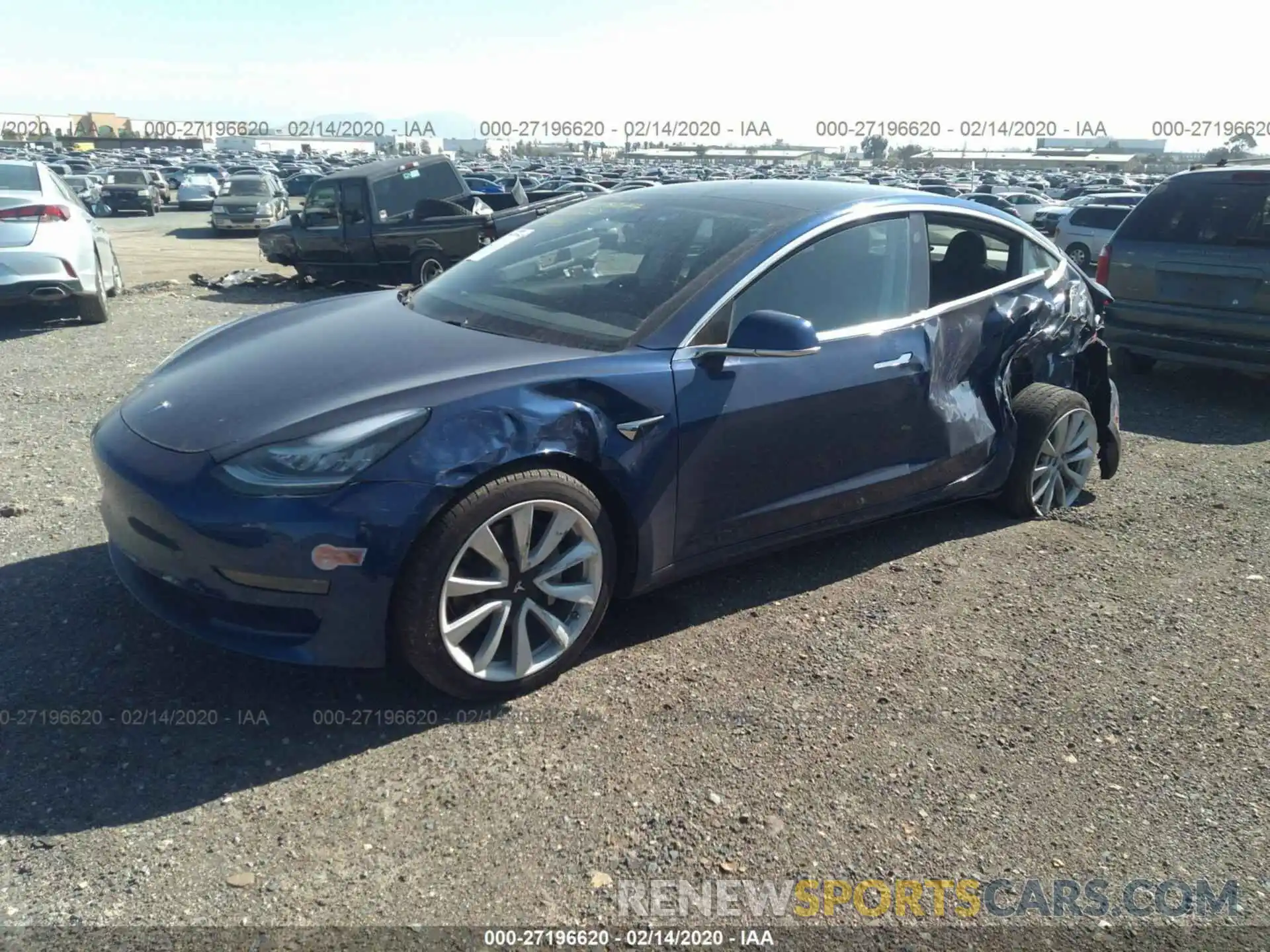 2 Photograph of a damaged car 5YJ3E1EA2KF495392 TESLA MODEL 3 2019