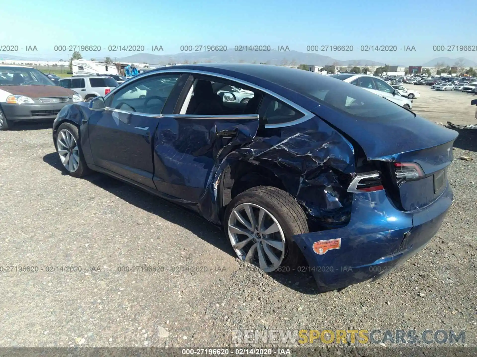 3 Photograph of a damaged car 5YJ3E1EA2KF495392 TESLA MODEL 3 2019