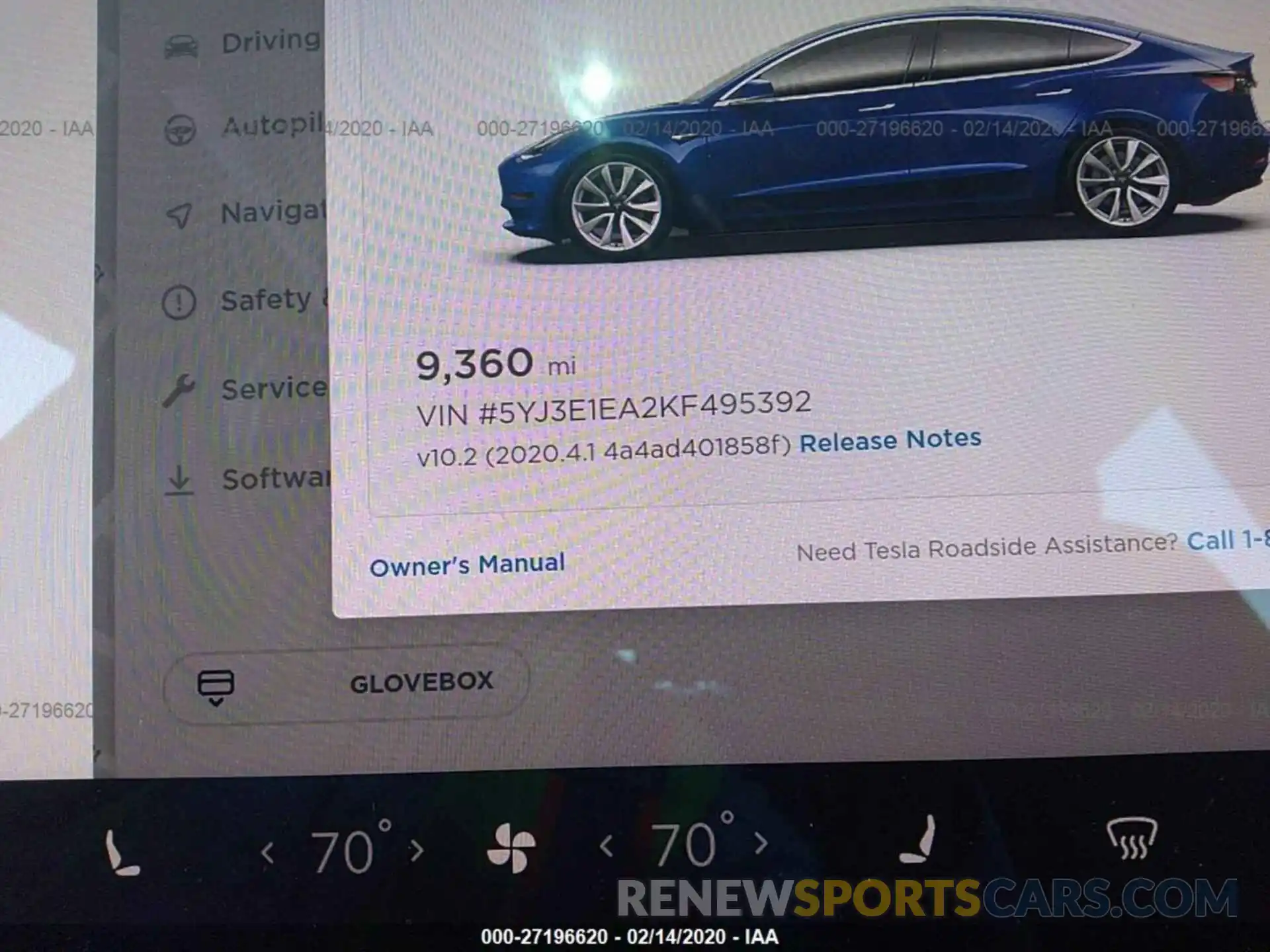 7 Photograph of a damaged car 5YJ3E1EA2KF495392 TESLA MODEL 3 2019