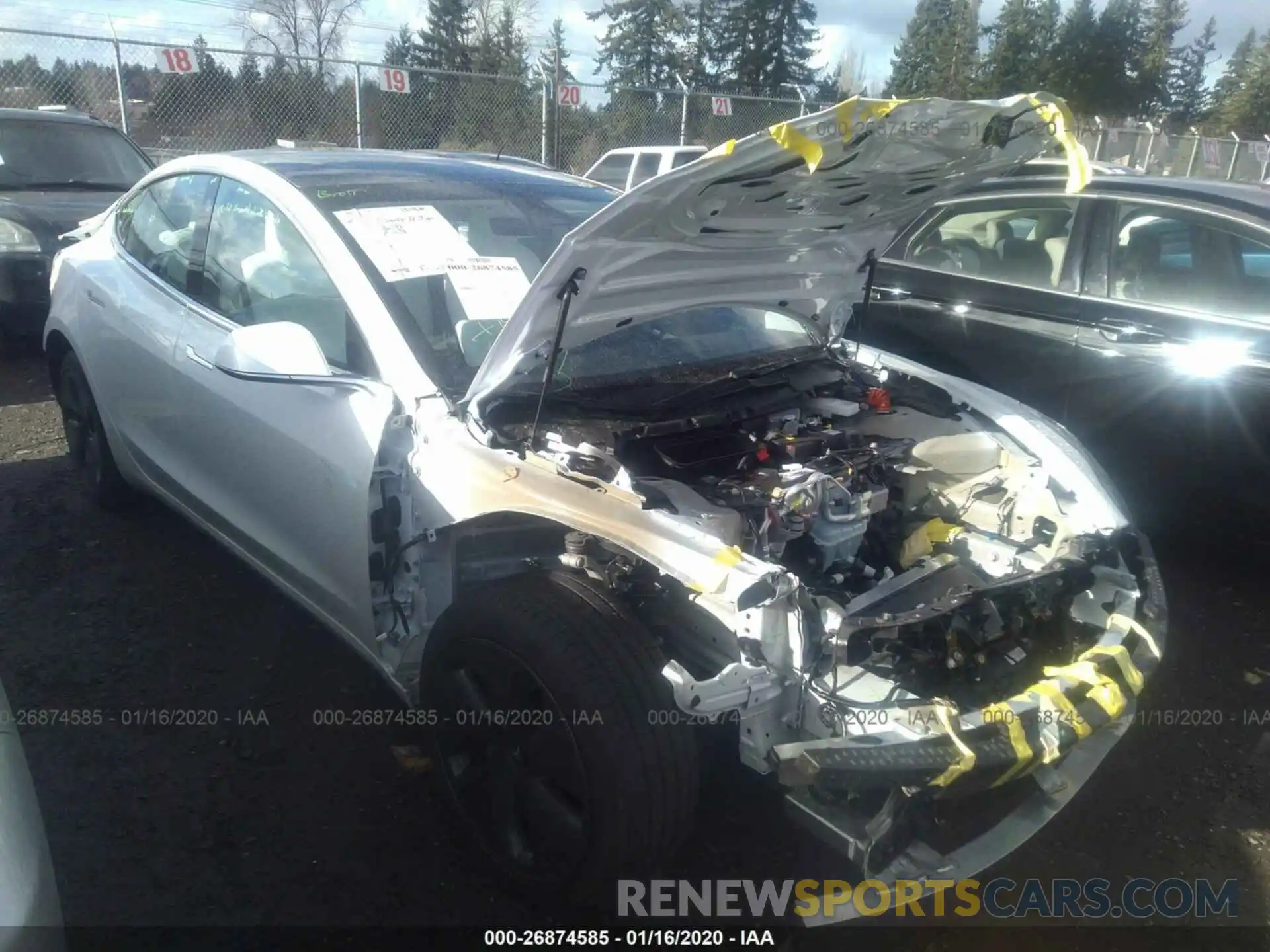 1 Photograph of a damaged car 5YJ3E1EA2KF509405 TESLA MODEL 3 2019