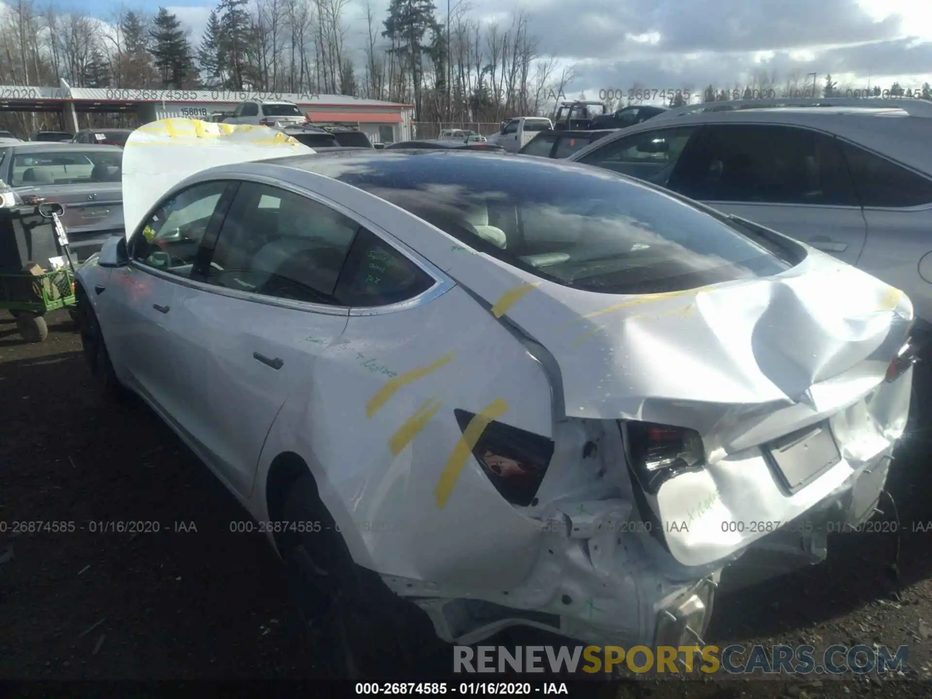 3 Photograph of a damaged car 5YJ3E1EA2KF509405 TESLA MODEL 3 2019