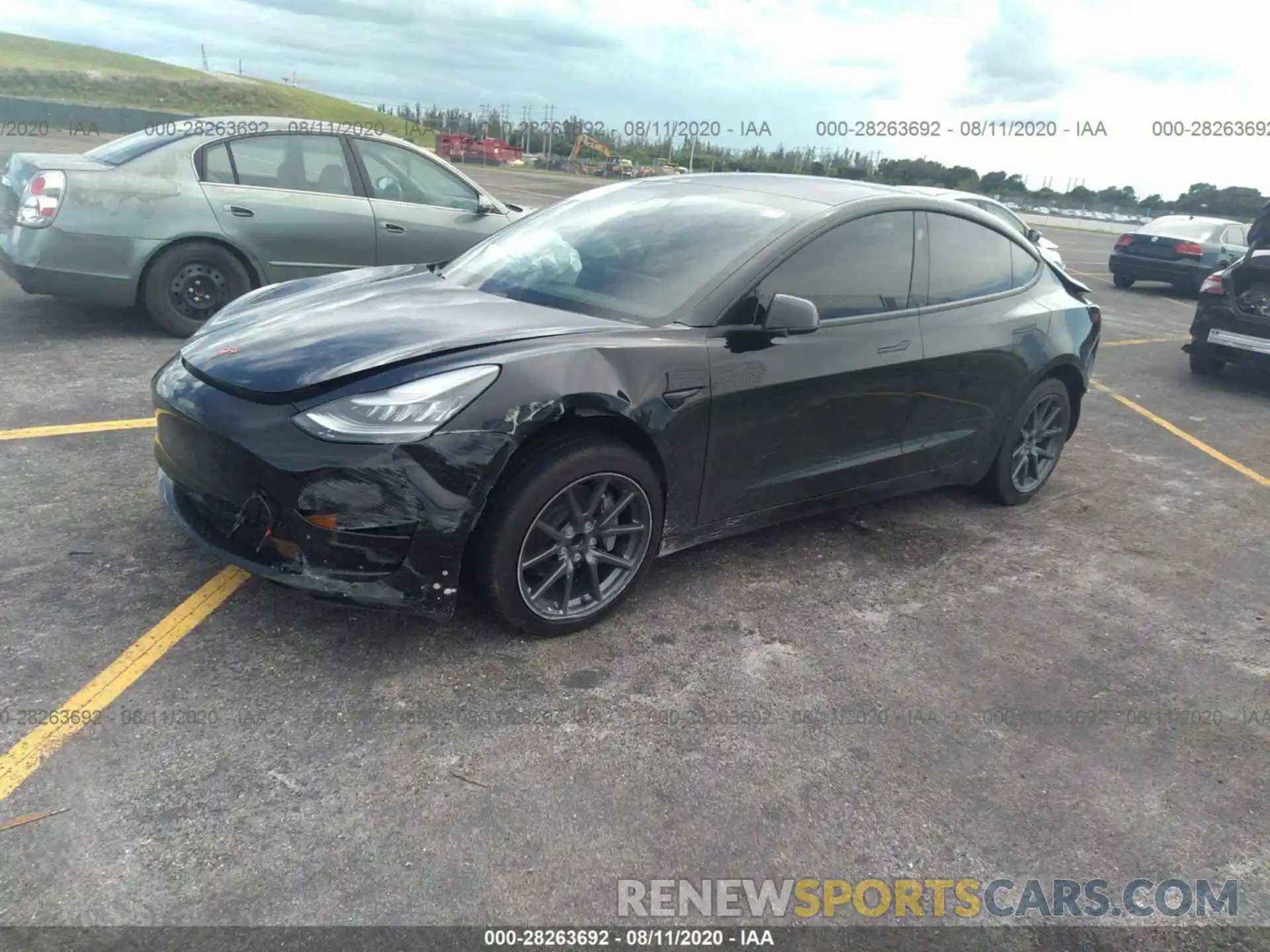 2 Photograph of a damaged car 5YJ3E1EA3KF296495 TESLA MODEL 3 2019