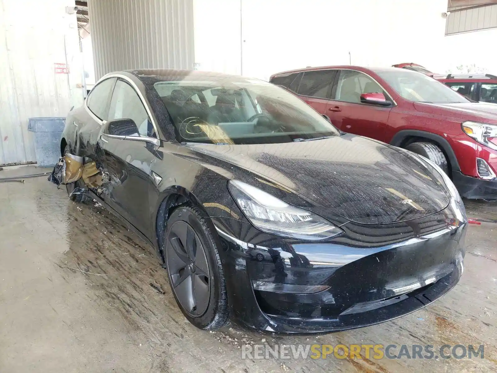 1 Photograph of a damaged car 5YJ3E1EA3KF297744 TESLA MODEL 3 2019