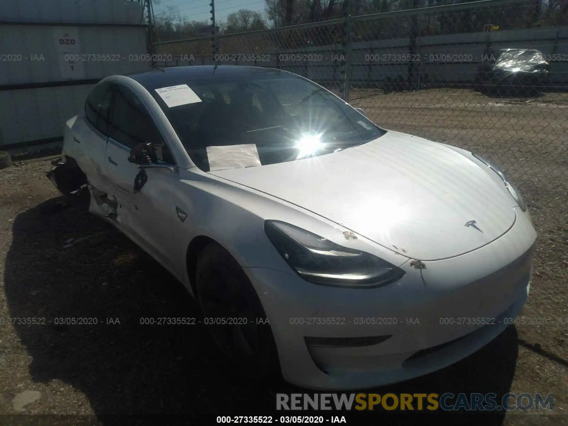 1 Photograph of a damaged car 5YJ3E1EA3KF300156 TESLA MODEL 3 2019