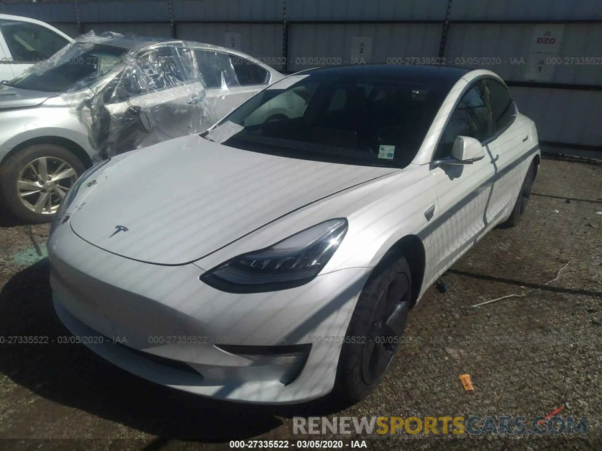 2 Photograph of a damaged car 5YJ3E1EA3KF300156 TESLA MODEL 3 2019