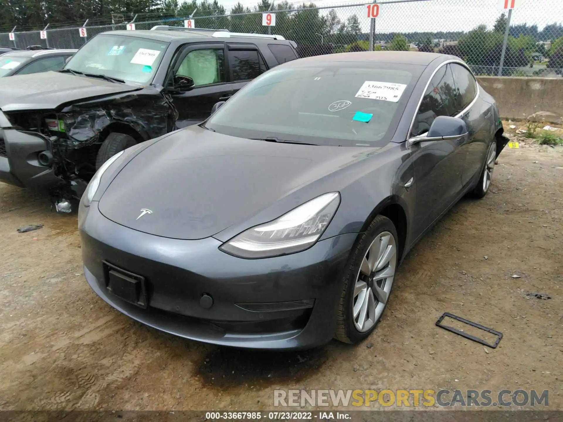 2 Photograph of a damaged car 5YJ3E1EA3KF300786 TESLA MODEL 3 2019