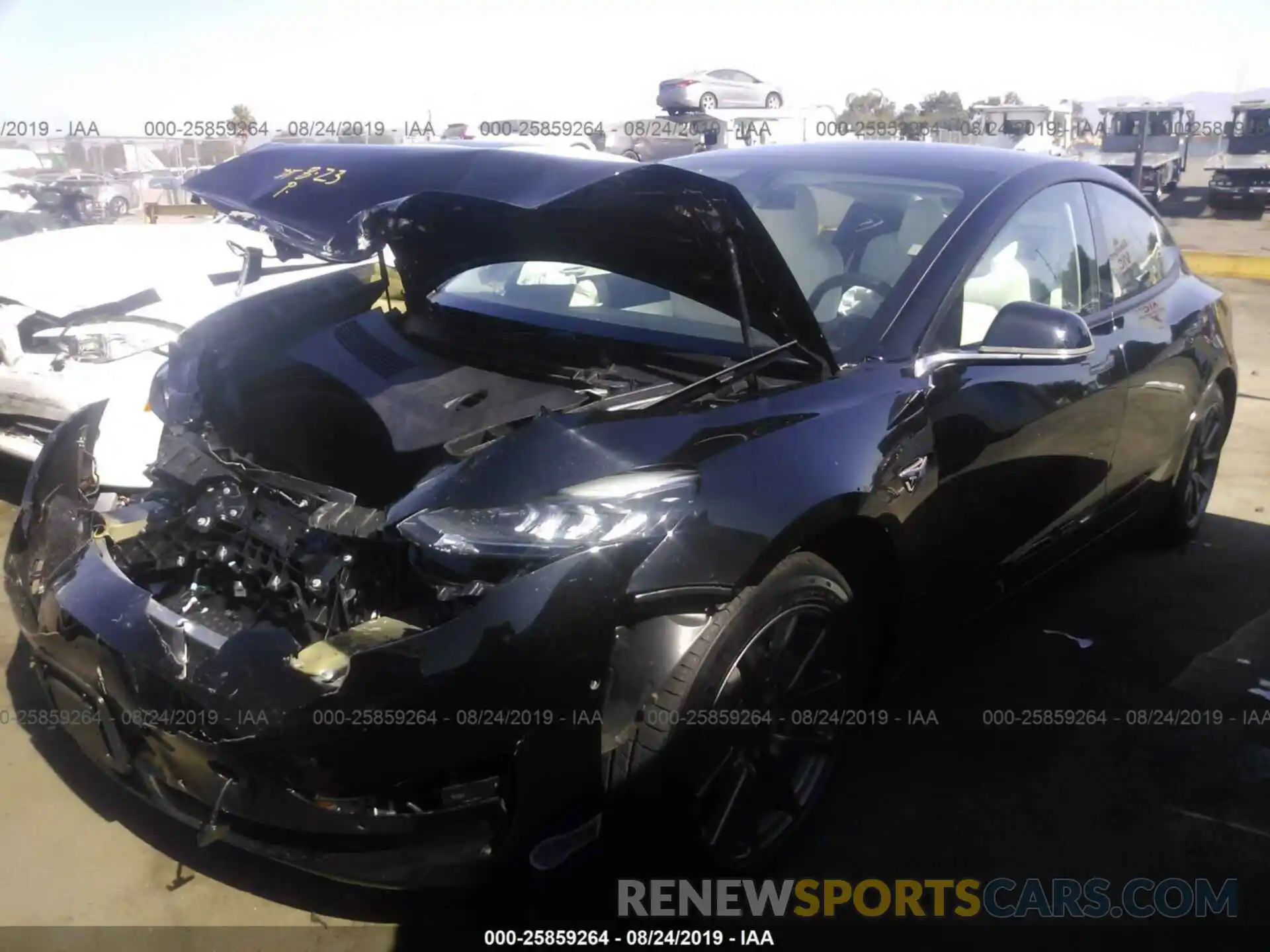 2 Фотография поврежденного автомобиля 5YJ3E1EA3KF301646 TESLA MODEL 3 2019