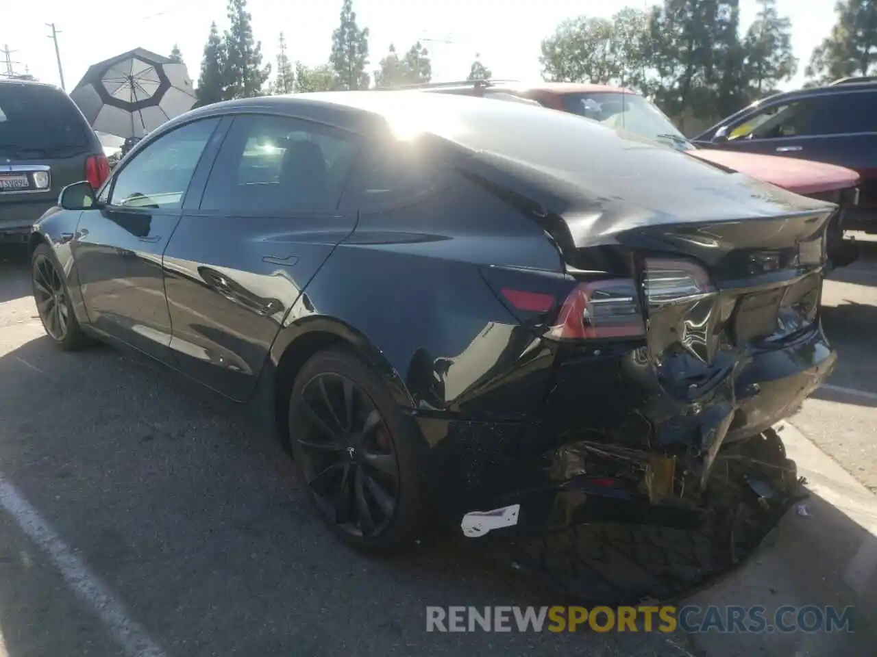 3 Photograph of a damaged car 5YJ3E1EA3KF302229 TESLA MODEL 3 2019