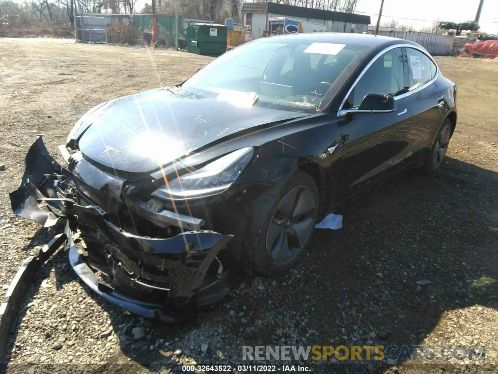 2 Photograph of a damaged car 5YJ3E1EA3KF304479 TESLA MODEL 3 2019