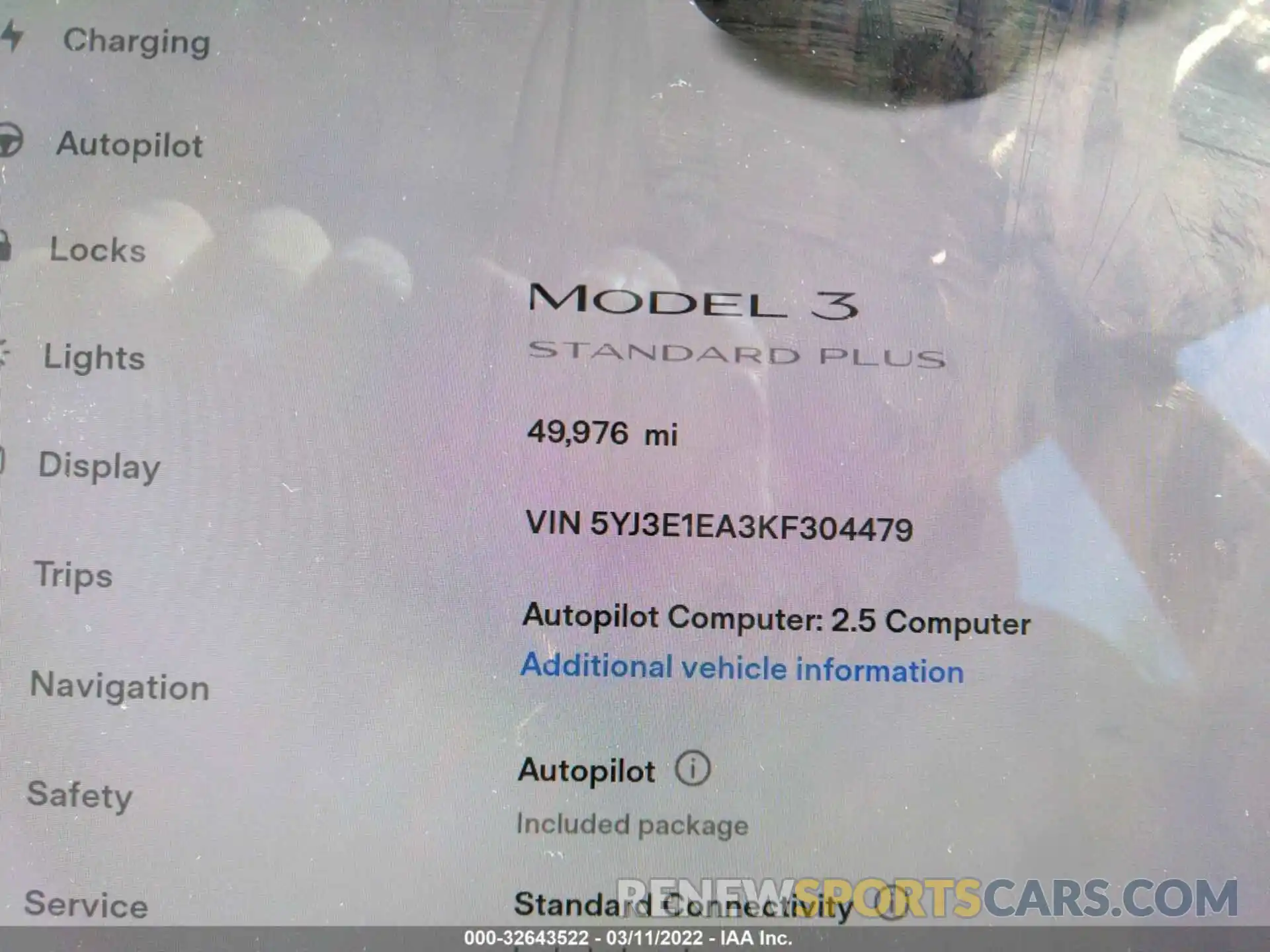 7 Photograph of a damaged car 5YJ3E1EA3KF304479 TESLA MODEL 3 2019