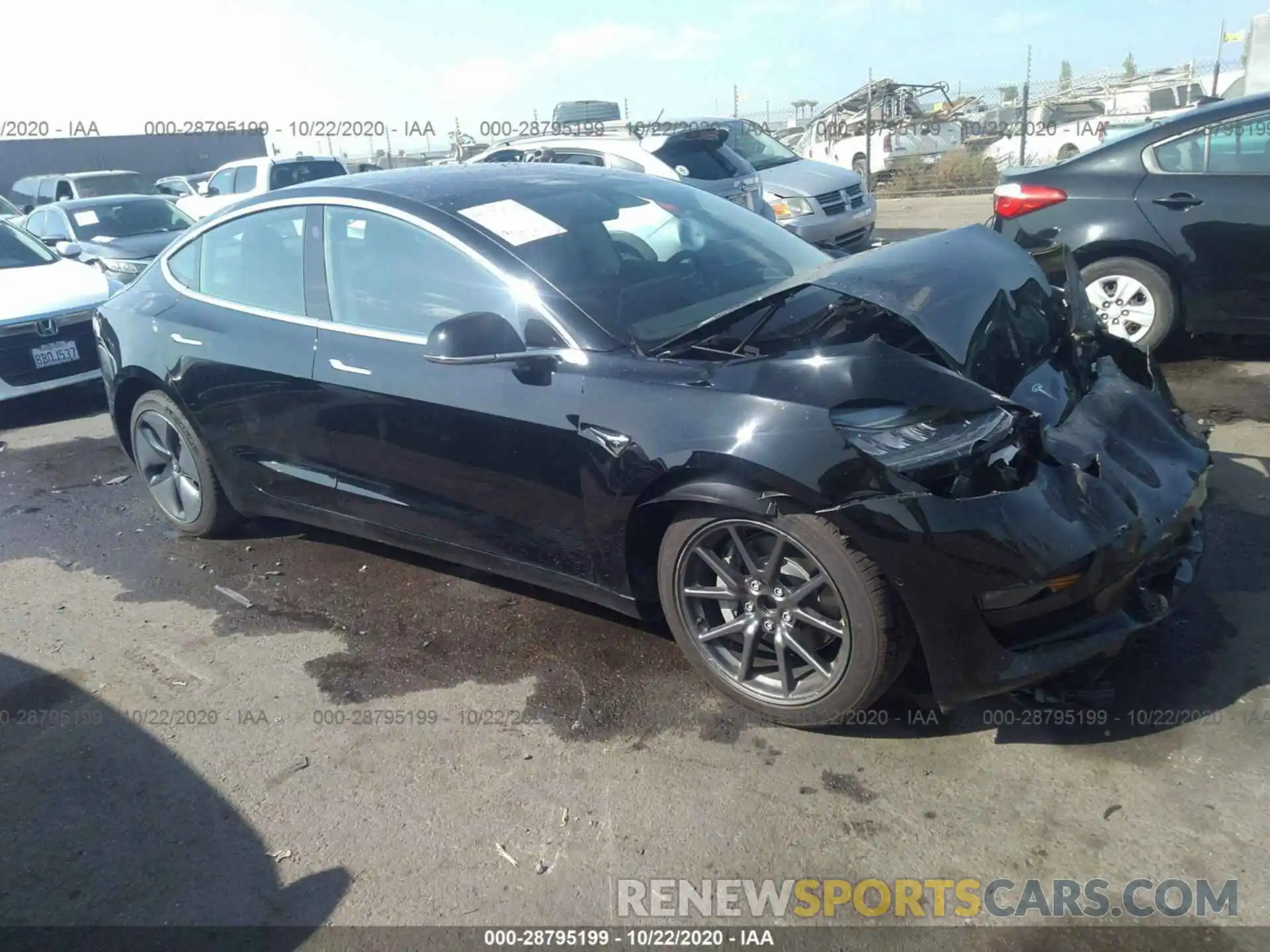 1 Photograph of a damaged car 5YJ3E1EA3KF304529 TESLA MODEL 3 2019