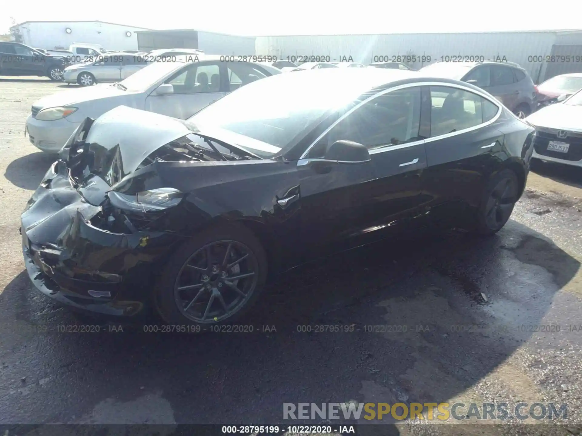 2 Photograph of a damaged car 5YJ3E1EA3KF304529 TESLA MODEL 3 2019