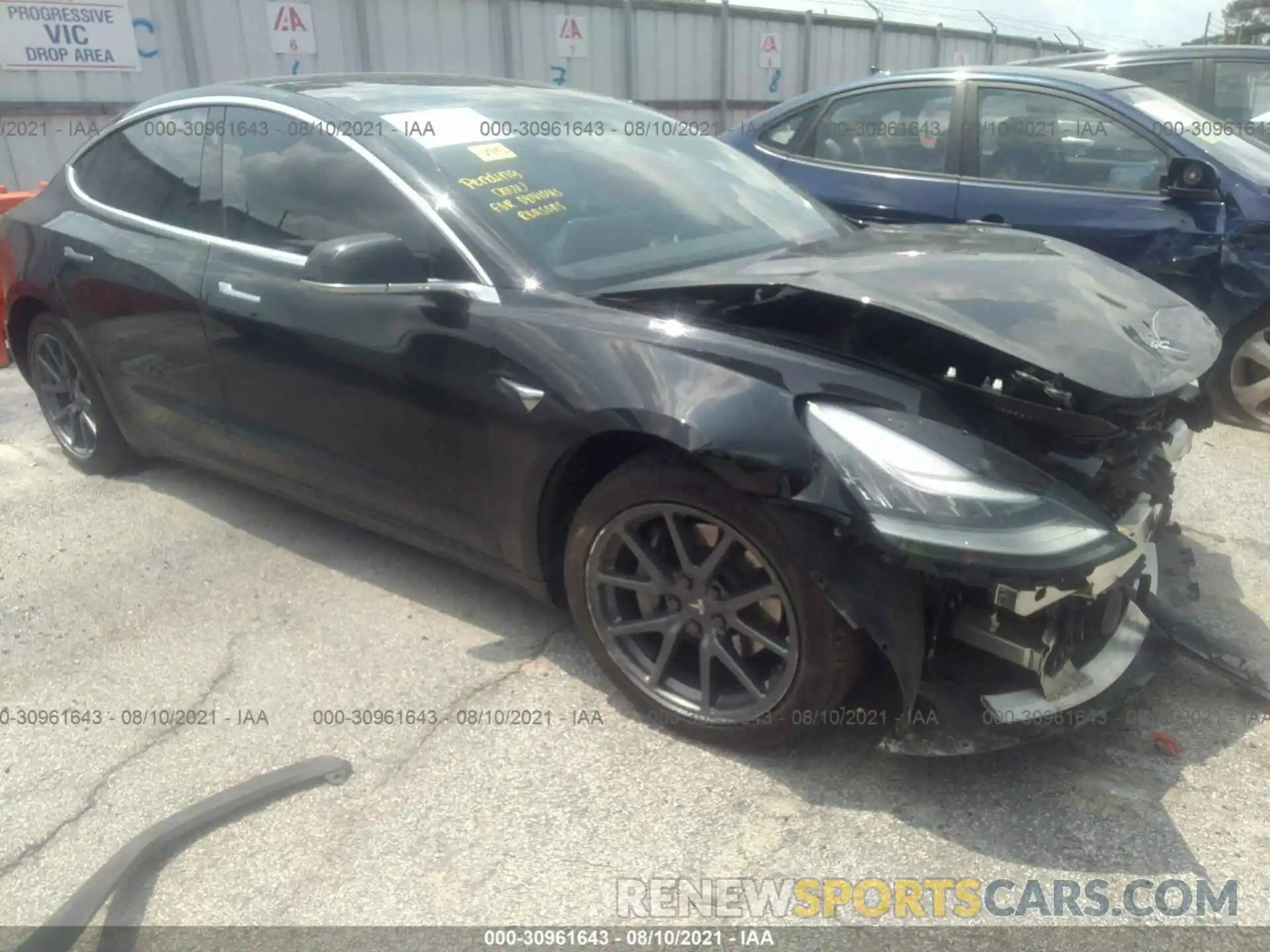 1 Photograph of a damaged car 5YJ3E1EA3KF305650 TESLA MODEL 3 2019