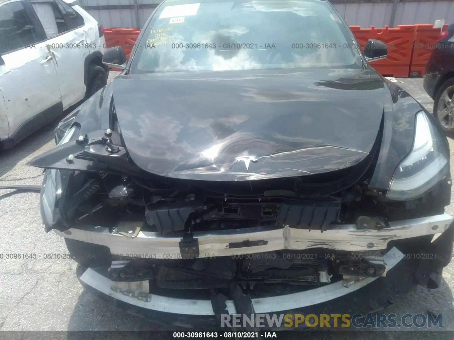 10 Photograph of a damaged car 5YJ3E1EA3KF305650 TESLA MODEL 3 2019