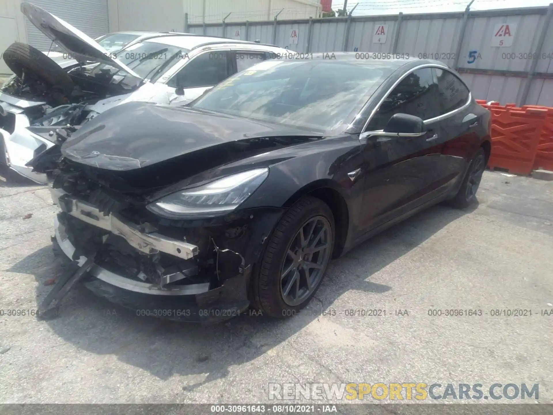 2 Photograph of a damaged car 5YJ3E1EA3KF305650 TESLA MODEL 3 2019