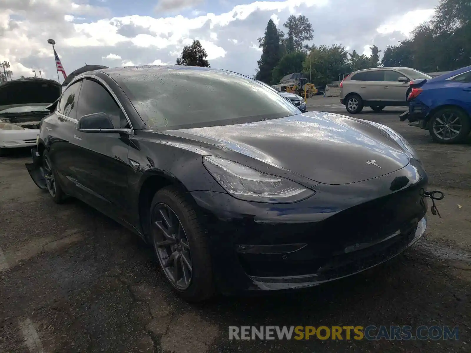 1 Photograph of a damaged car 5YJ3E1EA3KF306006 TESLA MODEL 3 2019