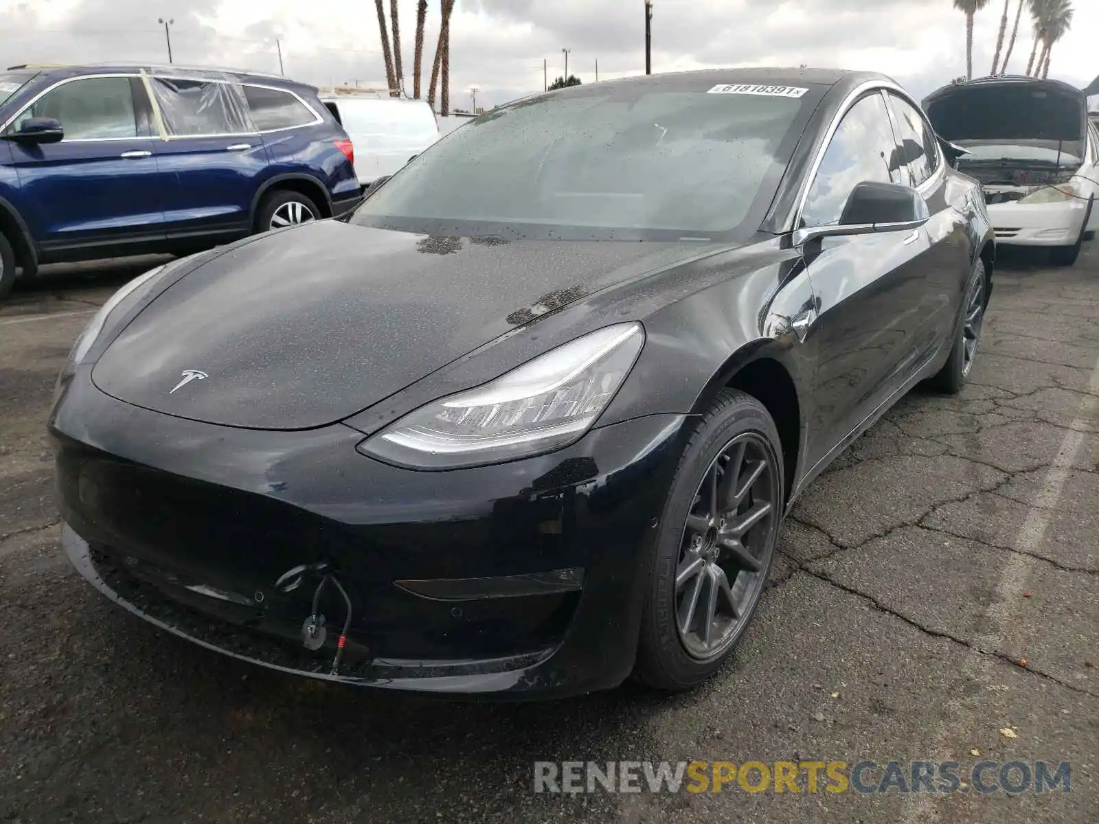 2 Photograph of a damaged car 5YJ3E1EA3KF306006 TESLA MODEL 3 2019