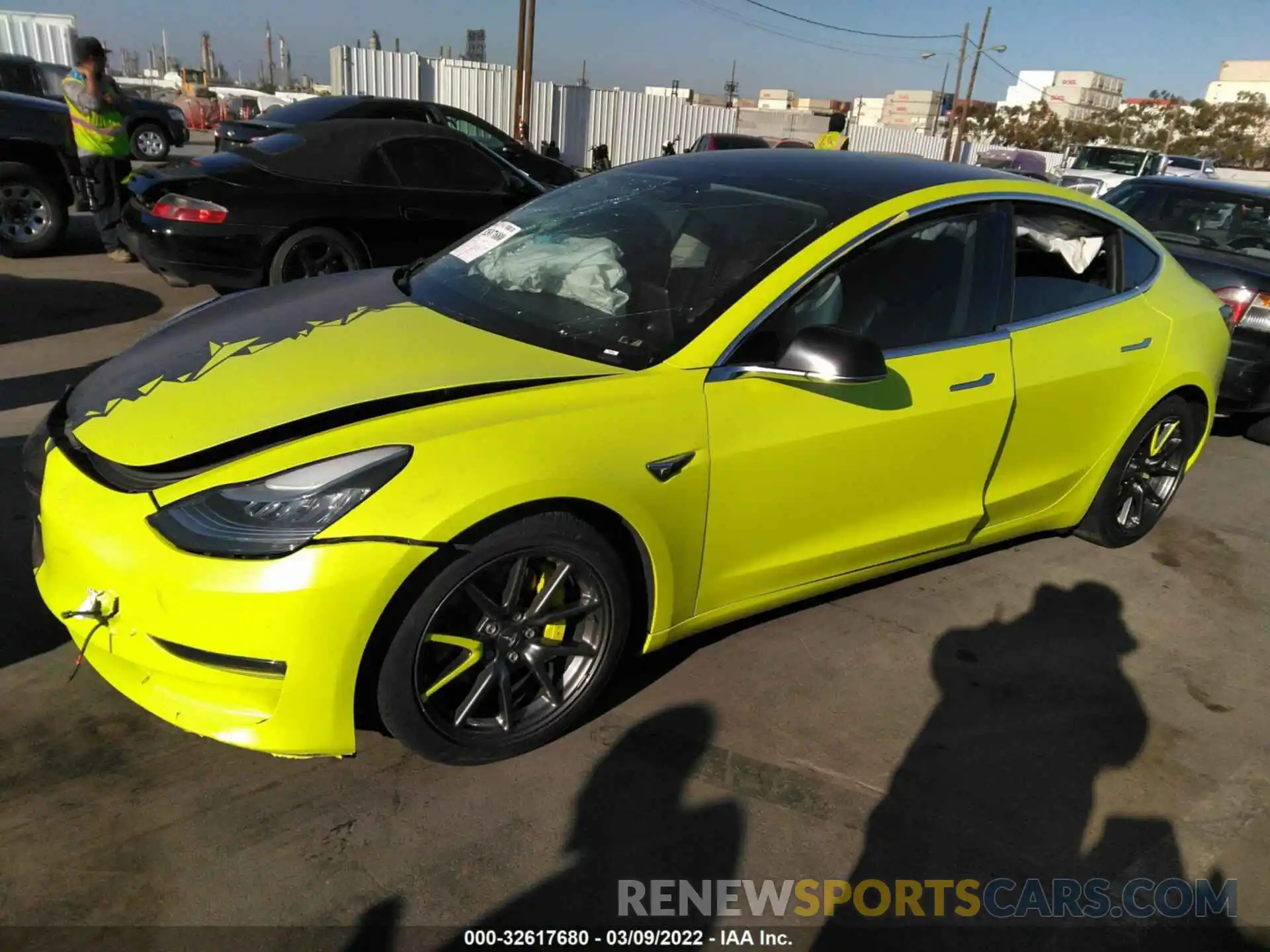 2 Photograph of a damaged car 5YJ3E1EA3KF306796 TESLA MODEL 3 2019