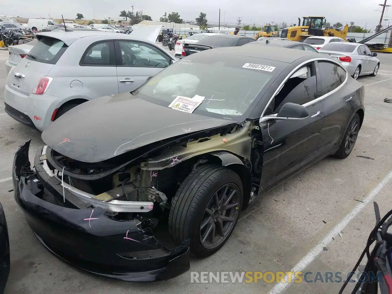 2 Photograph of a damaged car 5YJ3E1EA3KF306894 TESLA MODEL 3 2019