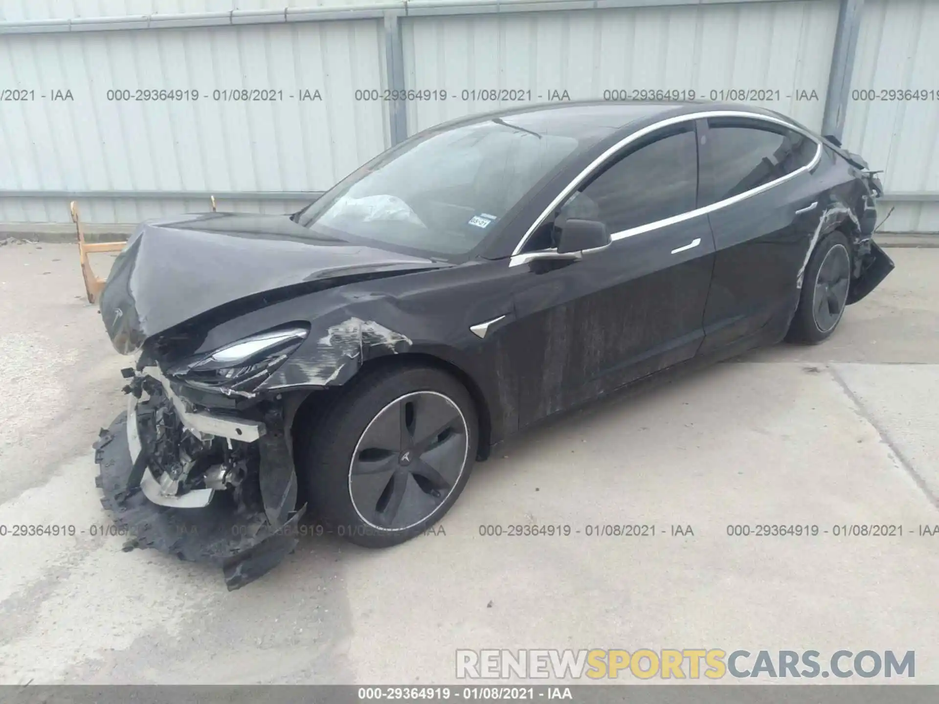 2 Photograph of a damaged car 5YJ3E1EA3KF307141 TESLA MODEL 3 2019