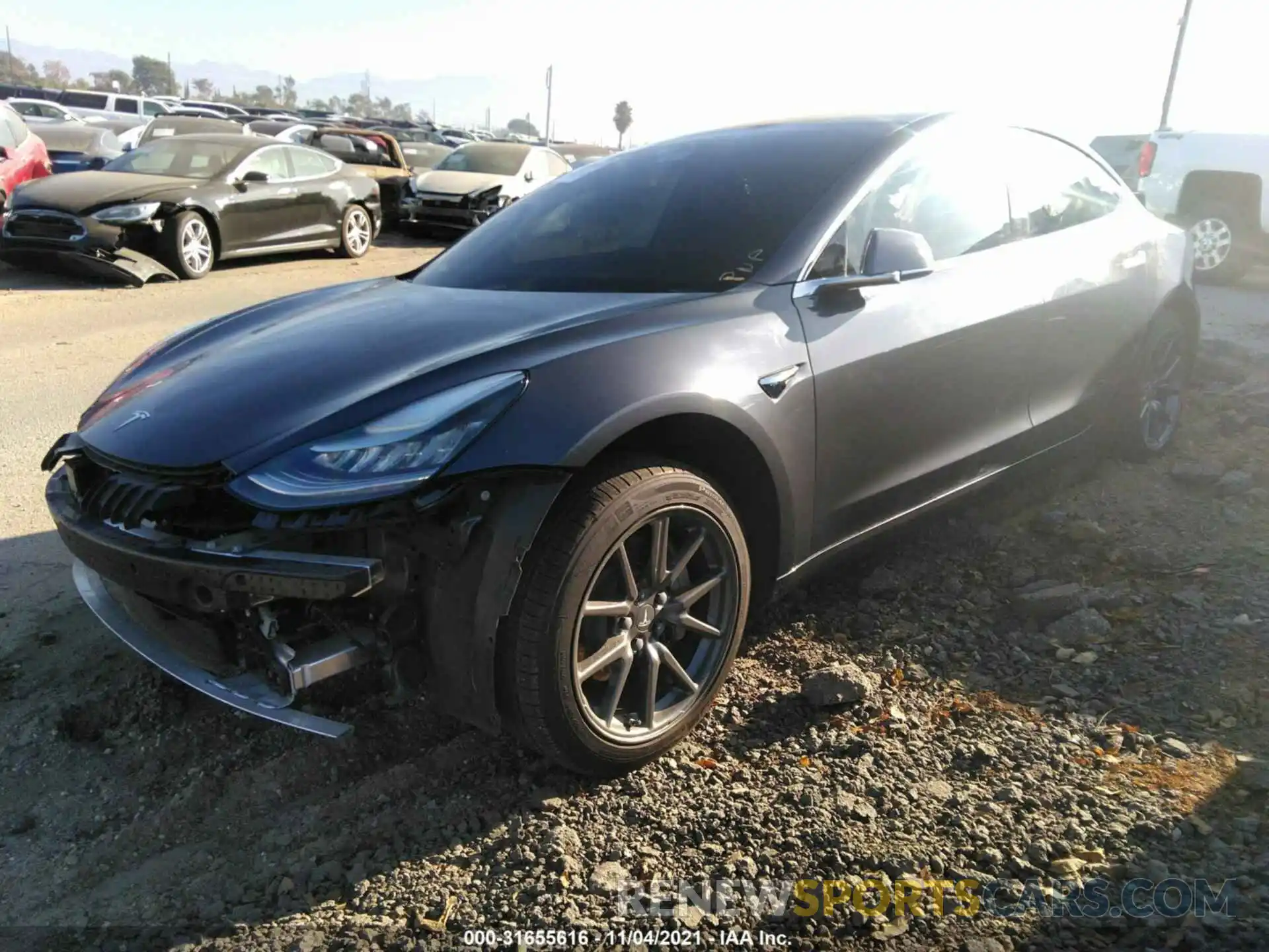 2 Photograph of a damaged car 5YJ3E1EA3KF308239 TESLA MODEL 3 2019