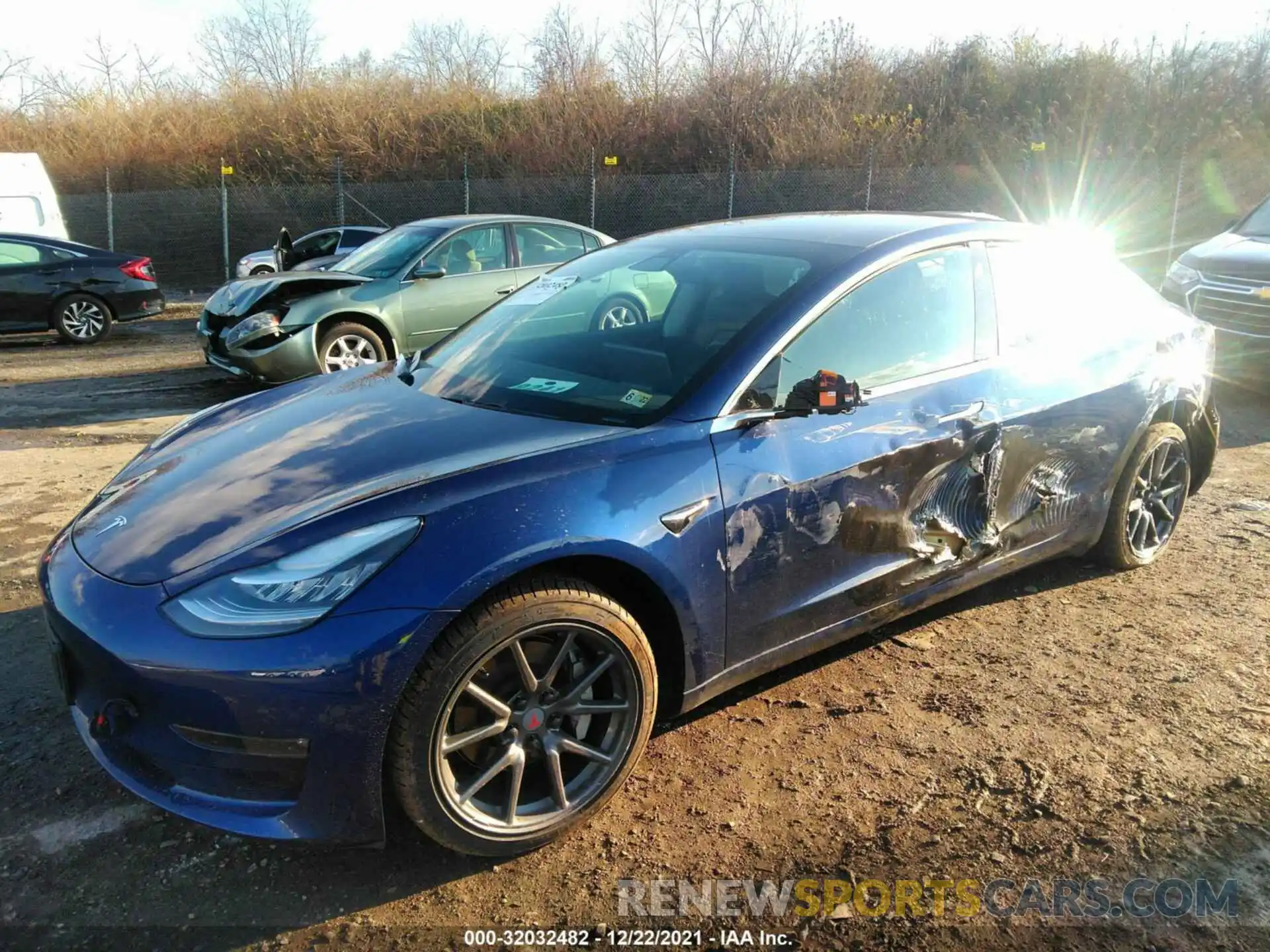 2 Photograph of a damaged car 5YJ3E1EA3KF309276 TESLA MODEL 3 2019