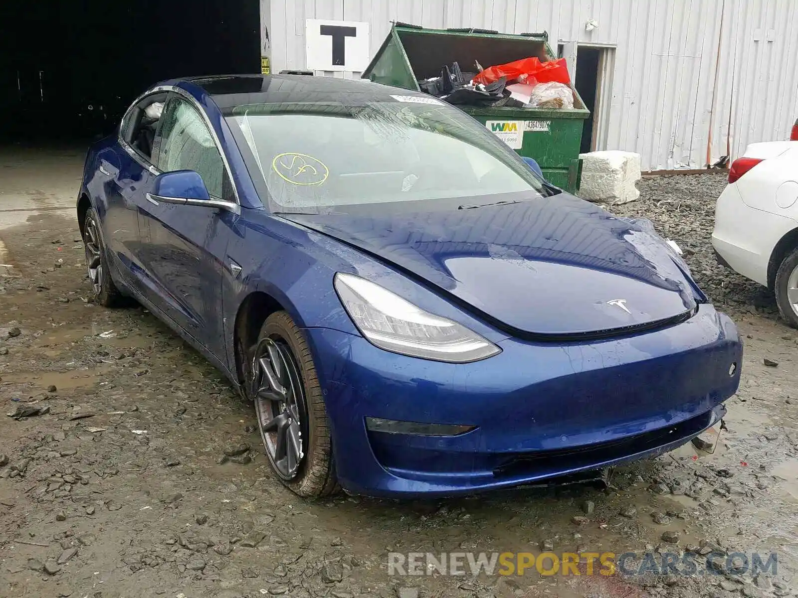 1 Photograph of a damaged car 5YJ3E1EA3KF309312 TESLA MODEL 3 2019