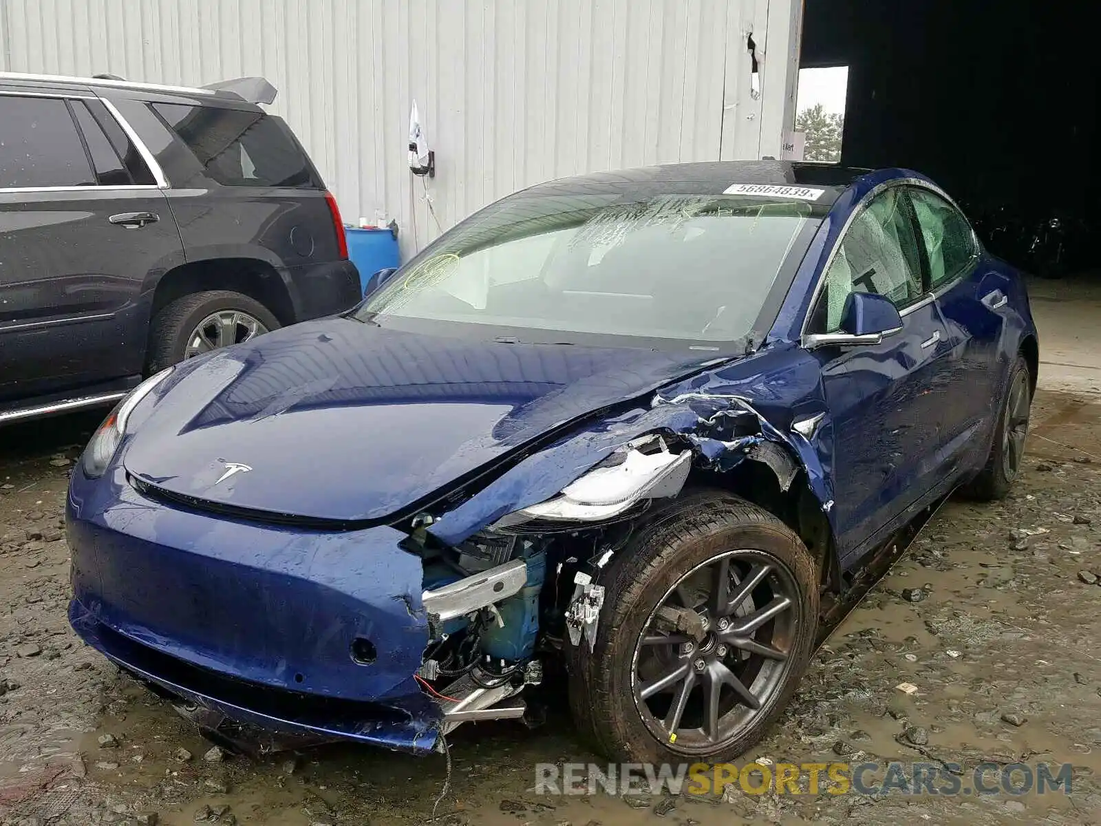 2 Photograph of a damaged car 5YJ3E1EA3KF309312 TESLA MODEL 3 2019