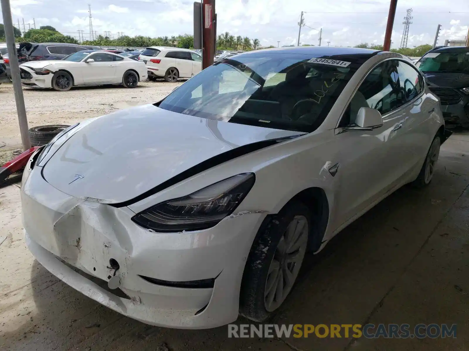 2 Photograph of a damaged car 5YJ3E1EA3KF311688 TESLA MODEL 3 2019