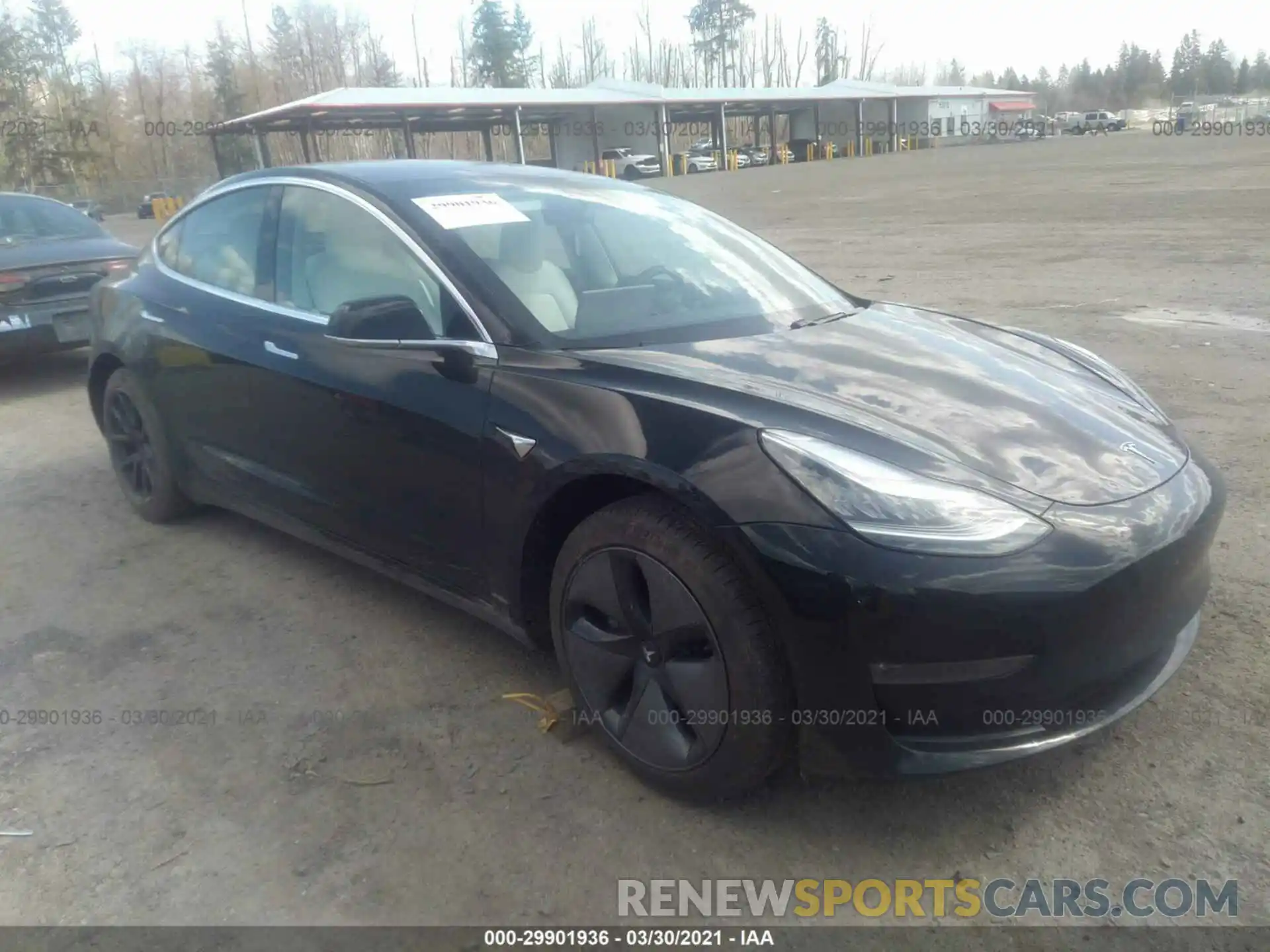 1 Photograph of a damaged car 5YJ3E1EA3KF312002 TESLA MODEL 3 2019