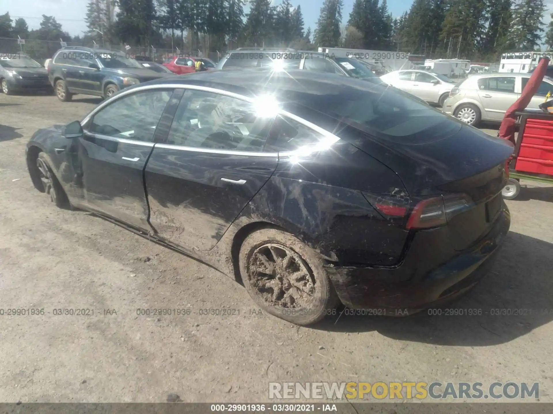 3 Photograph of a damaged car 5YJ3E1EA3KF312002 TESLA MODEL 3 2019