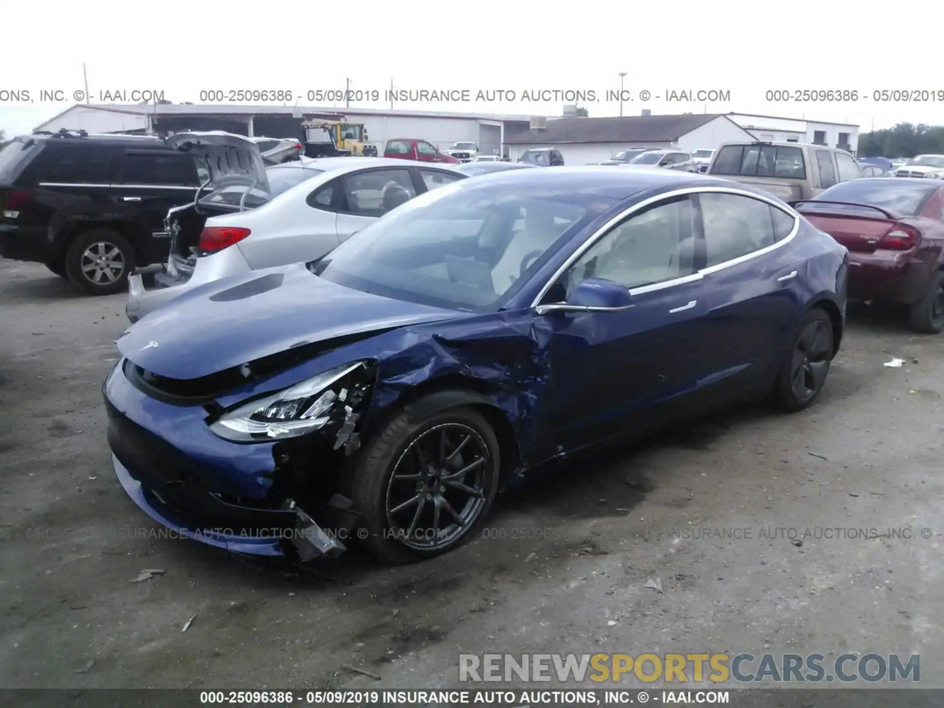 2 Photograph of a damaged car 5YJ3E1EA3KF312355 TESLA MODEL 3 2019